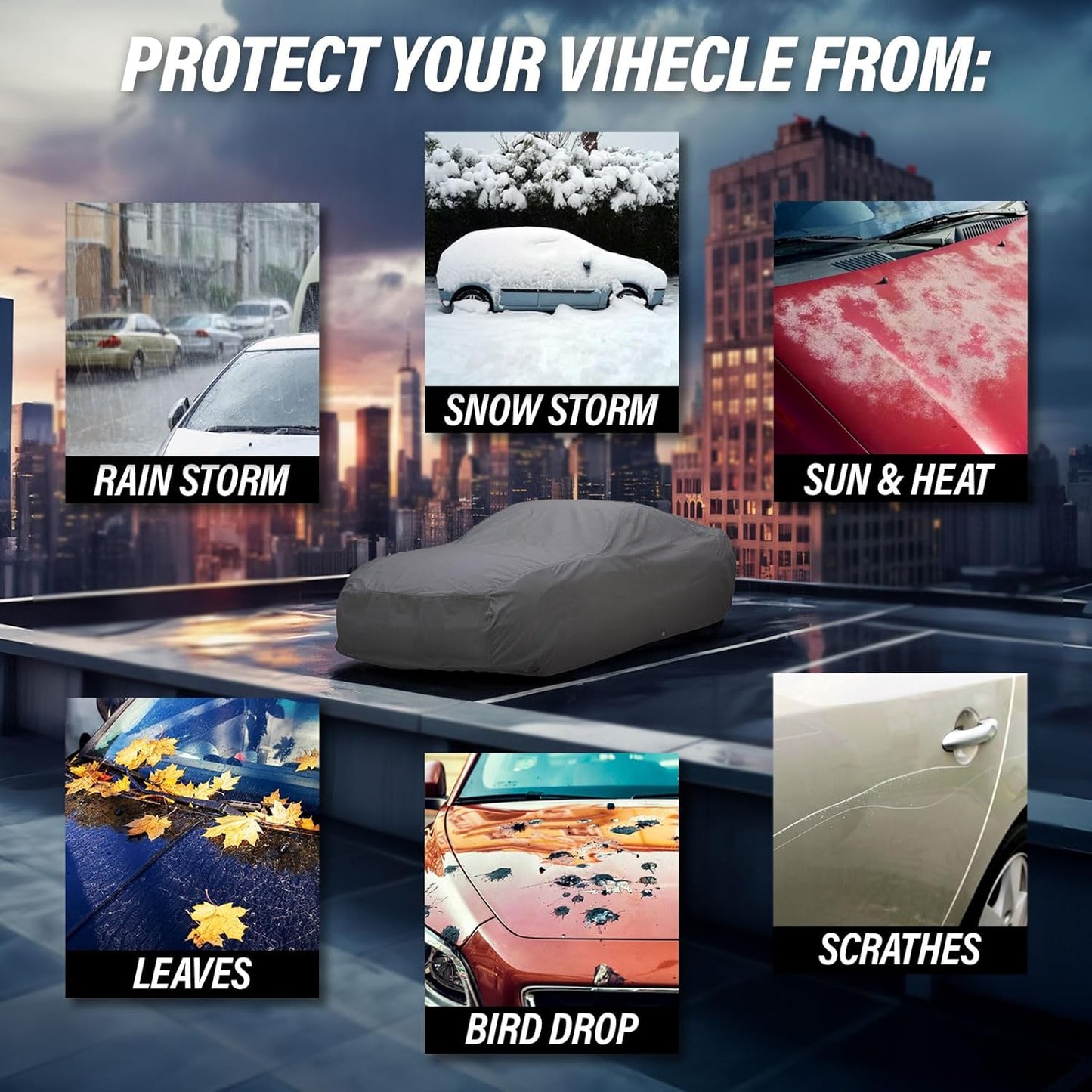 Supreme Full Car Cover – Semi Custom Fit | Dustproof, Windproof, UV Protection, Breathable & Durable All-Weather Protection | Fits Volkswagen Karmann GHIA 1959-1974 Coupe 2-Door