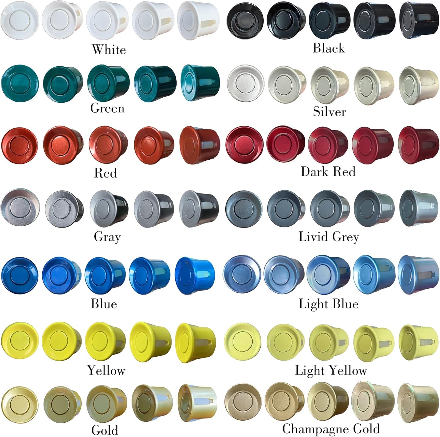 Parking Sensor Kit Backup Sensor Kit Reverse Sensor for Car 16 Color Options for Probes Adjustable Alarm Volume Professional Sensore de Reversa para Carro Safe Driving Assistant（Black）