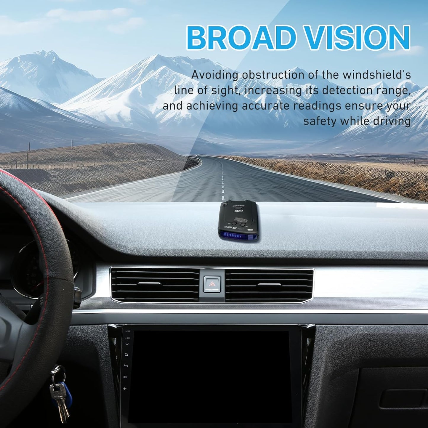 Radar Detector Mounting Bracket With Dashboard Hook And Loop Installation, Easy To Install, Very Suitable For Safe Installation Of Radar Detectors, Firmly Bonded, Durable And Long-Lasting (2PCS)