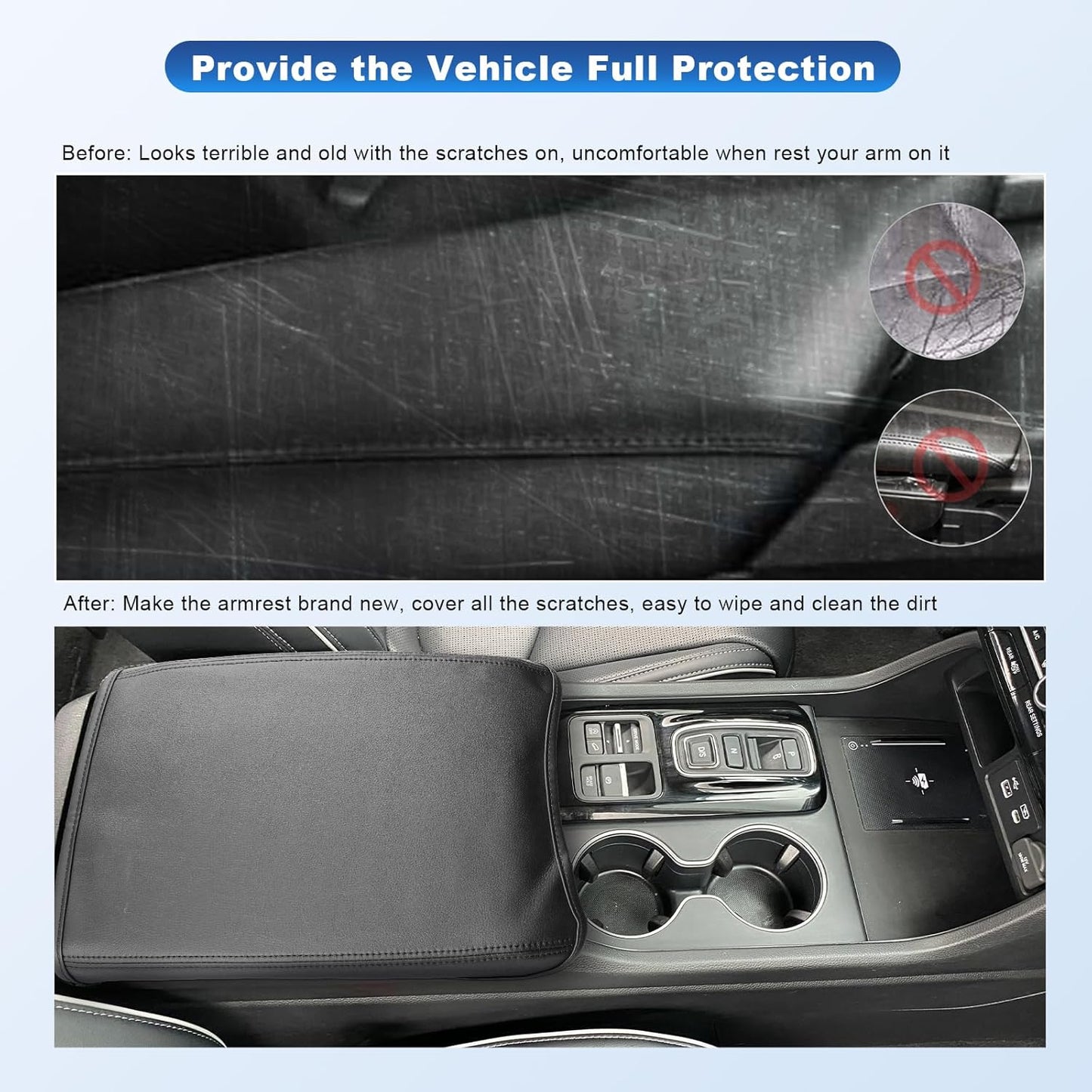 CDEFG 2023 2024 2025 Pilot Center Console Cover for 2023 2024 2025 Honda Pilot/ 2024-2025 Ridgeline/ 2024-2026 Passport Armrest Cover Center Console Pad Arm Rest Cushion Pilot 2025 Hybrid Accessories