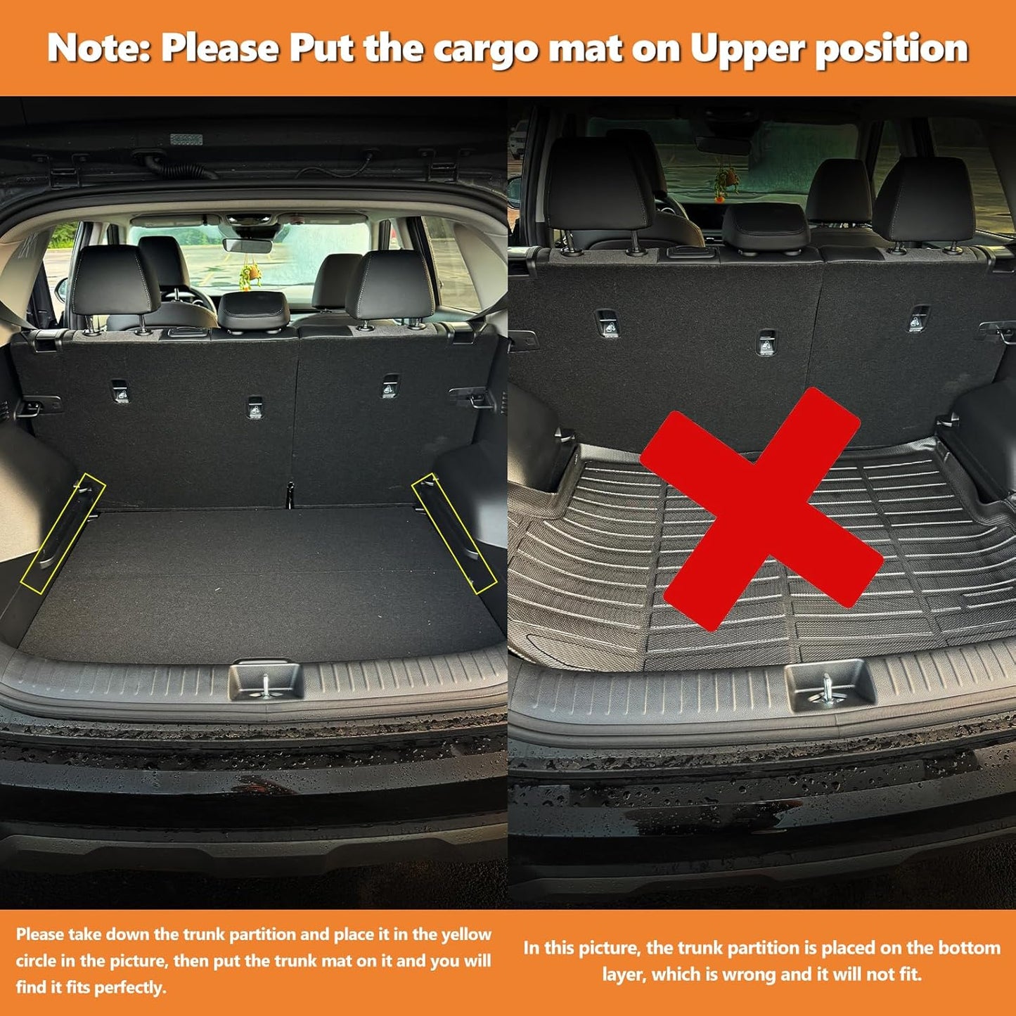 Binmotor-Custom Fit Floor Mats & Cargo Liner for Kia Seltos 2024 2025, All Weather Car Floor Mat for Kia Seltos Accessories, TPE Rubber Liners Cargo Trunk Mat-Black