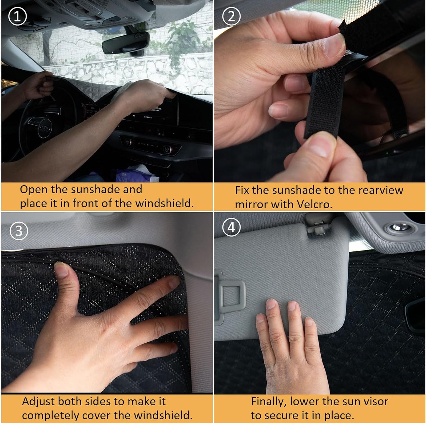 Car Windshield Sun Shade 5 Layers Thick for Mercedes-Benz GLE SUV 2020-202 2025 - Front Window Sunshade Sun Visor Accessories - Protector for GLE300 GLE350 GLE450 Vehicle Reflect UV Sun and Heat