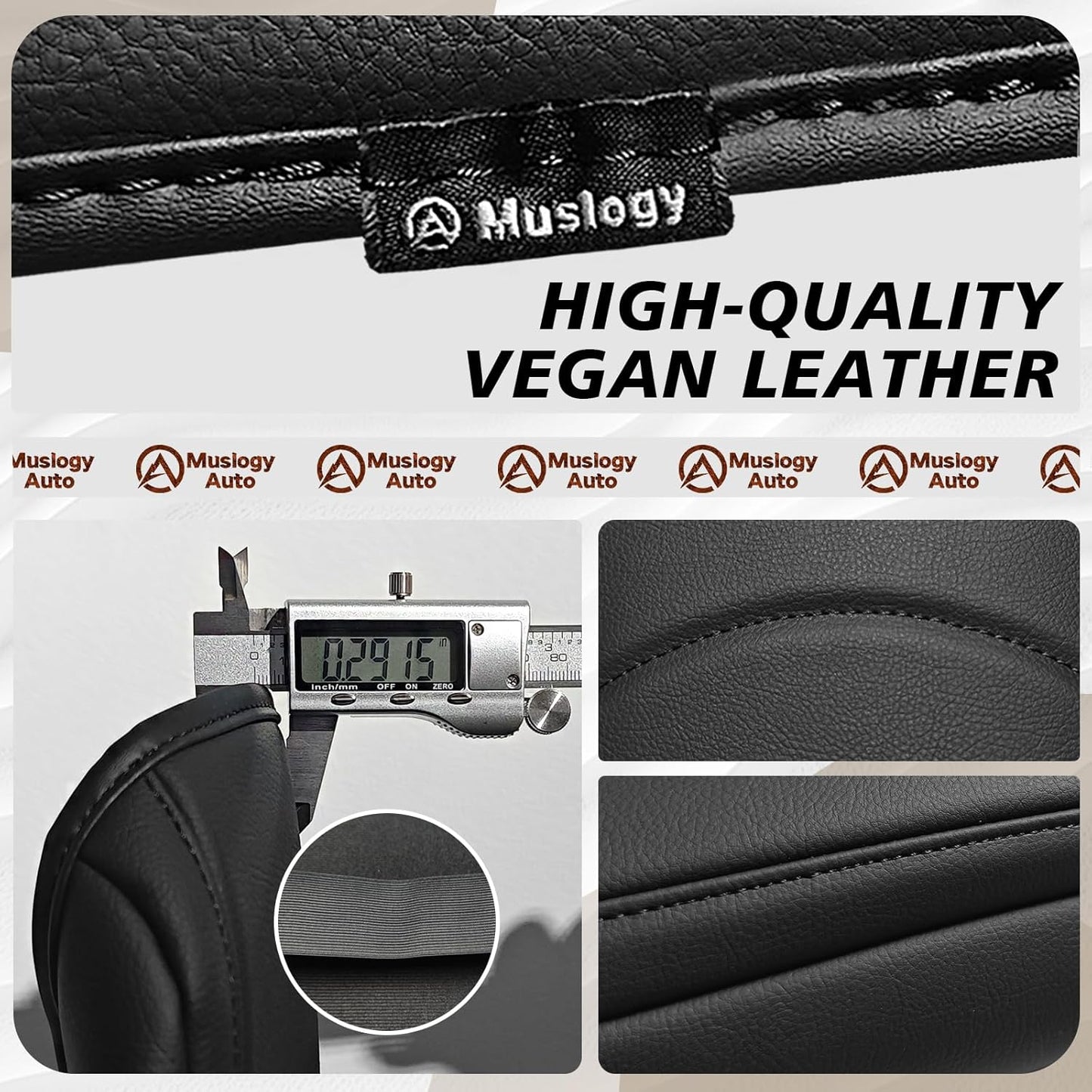 Muslogy Center Console Armrest Cover Compatible with Toyota 4Runner 2010-2024 Comfort Armrest Pad Arm Rest Cushion Vegan Leather Protector Regular Thick