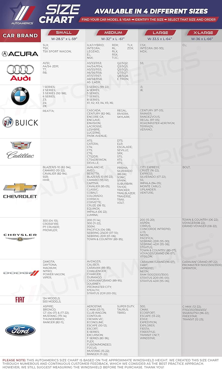 Autoamerics 1-Piece Windshield Sun Shade American Stars Flag USA Patriotic Design - Foldable Car Front Window Sunshade for Sedans SUV Truck - Blocks Max UV Rays and Keeps Your Vehicle Cool - Large