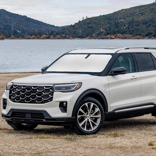 Windshield Sun Shade Sunshade for Explorer Front Windows Cover Fit for 2020-2023 2024 2025 Ford Explorer SUV, ST XLT, Limited, Platinum Accessories 240T Reflector Shield Protector Sun Visor Blocks UV