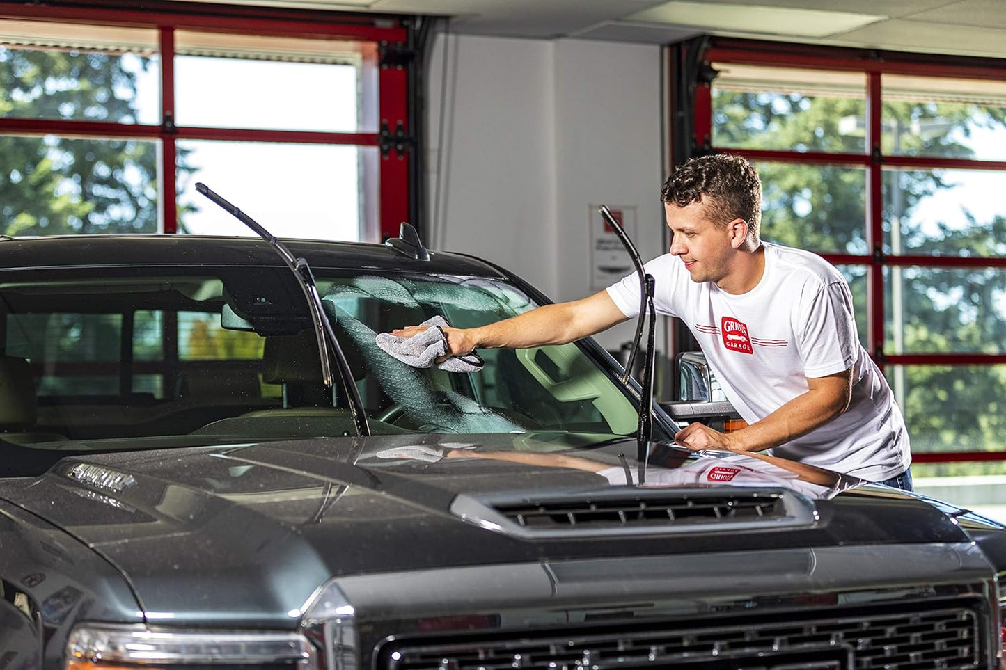 Griot's Garage PFM Terry Weave Microfiber Towel for Car Cleaning, Drying and Polishing, Vehicle Detailing, Scratch-Free, 16” x 16”, Set of 2, 55586