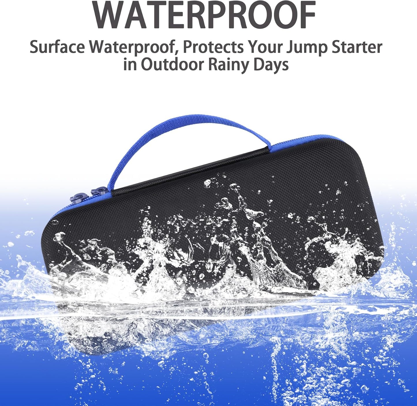 Aenllosi for HULKMAN Alpha85/Alpha85S/Alpha Pro Jump Starter Hard Carrying Case, Black+Blue (Case Only)