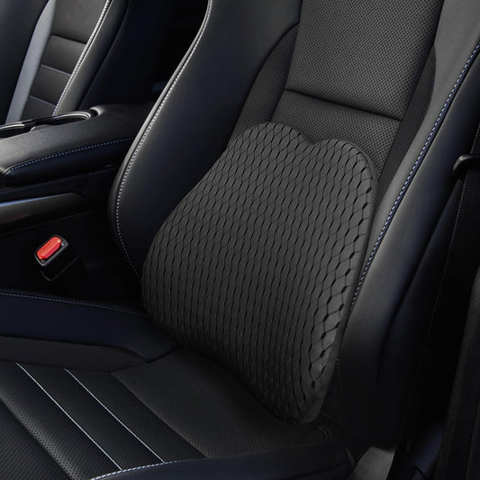 Lumbar Support Pillow for Car and Office Chair, Back Support Pillow for Car Seat, Memory Foam Back Cushion for Low Back Support and Pain Relief (Black)
