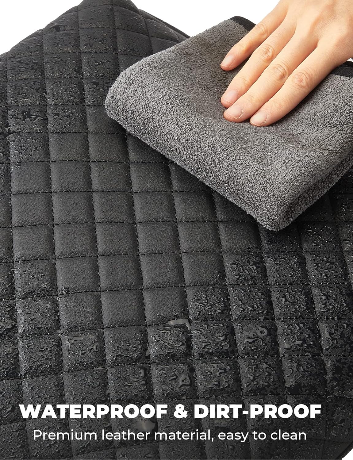 ISSYAUTO Center Console Cover Armrest lid Cover Compatible with 2009-2024 Ram, Leather Arm Rest Covering for Car, Well-Make Durable Middle Console Cover Armrest Box Protective Cover