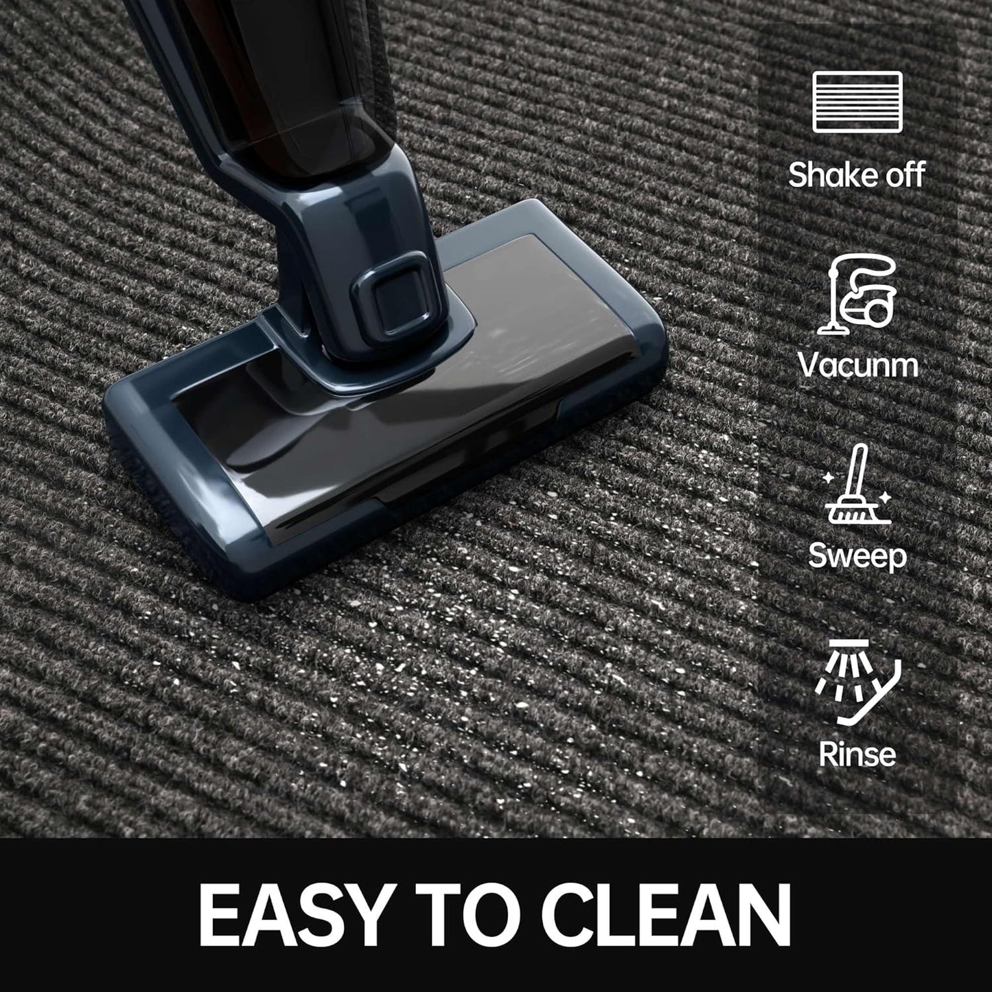 Front Door Mat, 3' x 4' Heavy Duty Indoor Outdoor Door Mat for Entryway, Commercial Door Mats Entrance, Low Profile Welcome Mats Non-Slip, Durable Rubber Backing Entry Mat for Patio, Home