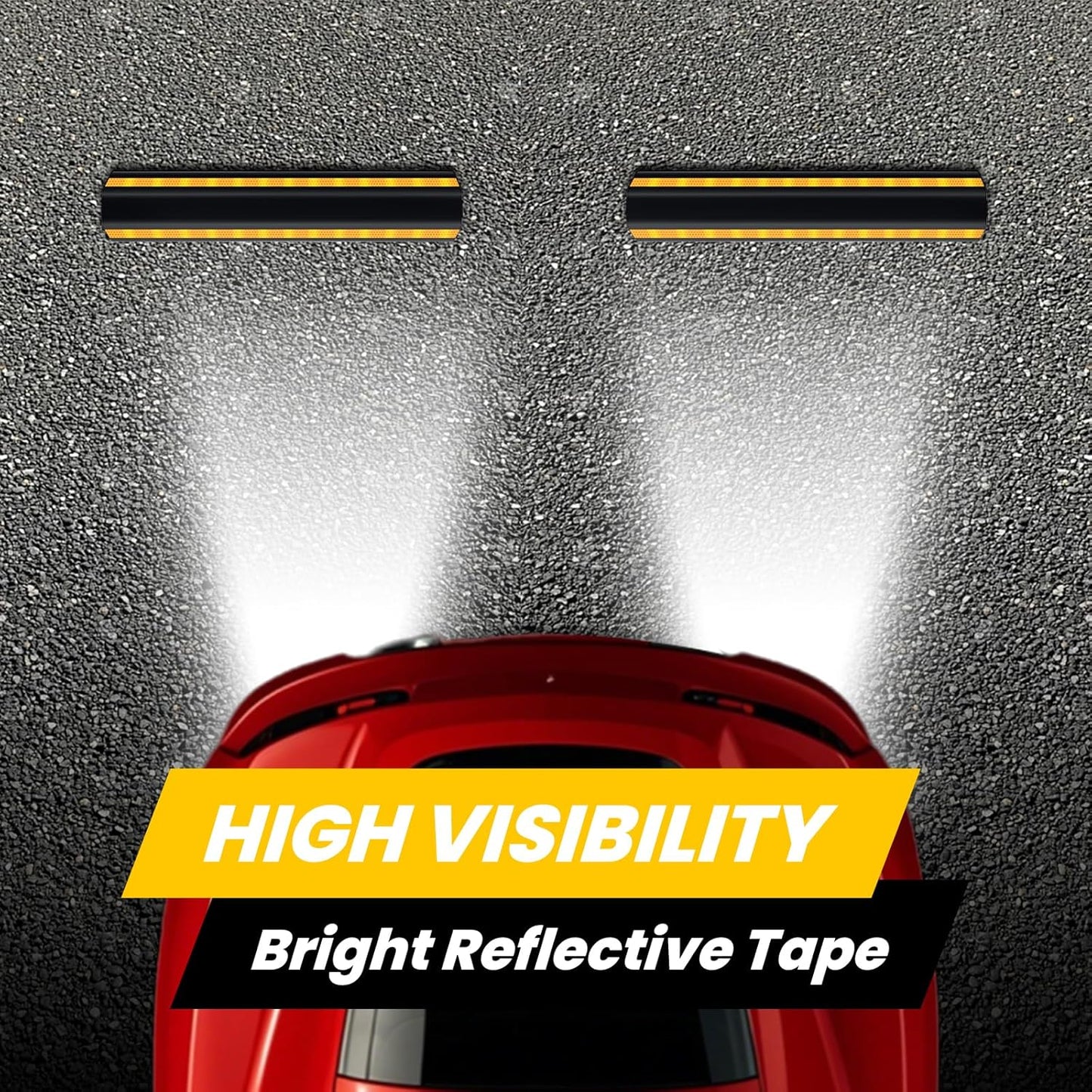 2 Pcs 18'' Heavy Duty Parking Aid for Garage, with Yellow Safety Stripes, Parking Gadgets Protects Car and Garage Walls, Parking Stopper Easy to Install 2 Packs