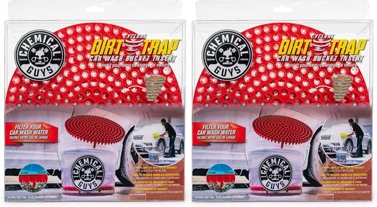 Chemical Guys Cyclone Dirt Trap Car Wash Bucket Insert Red Color (2 Pack)