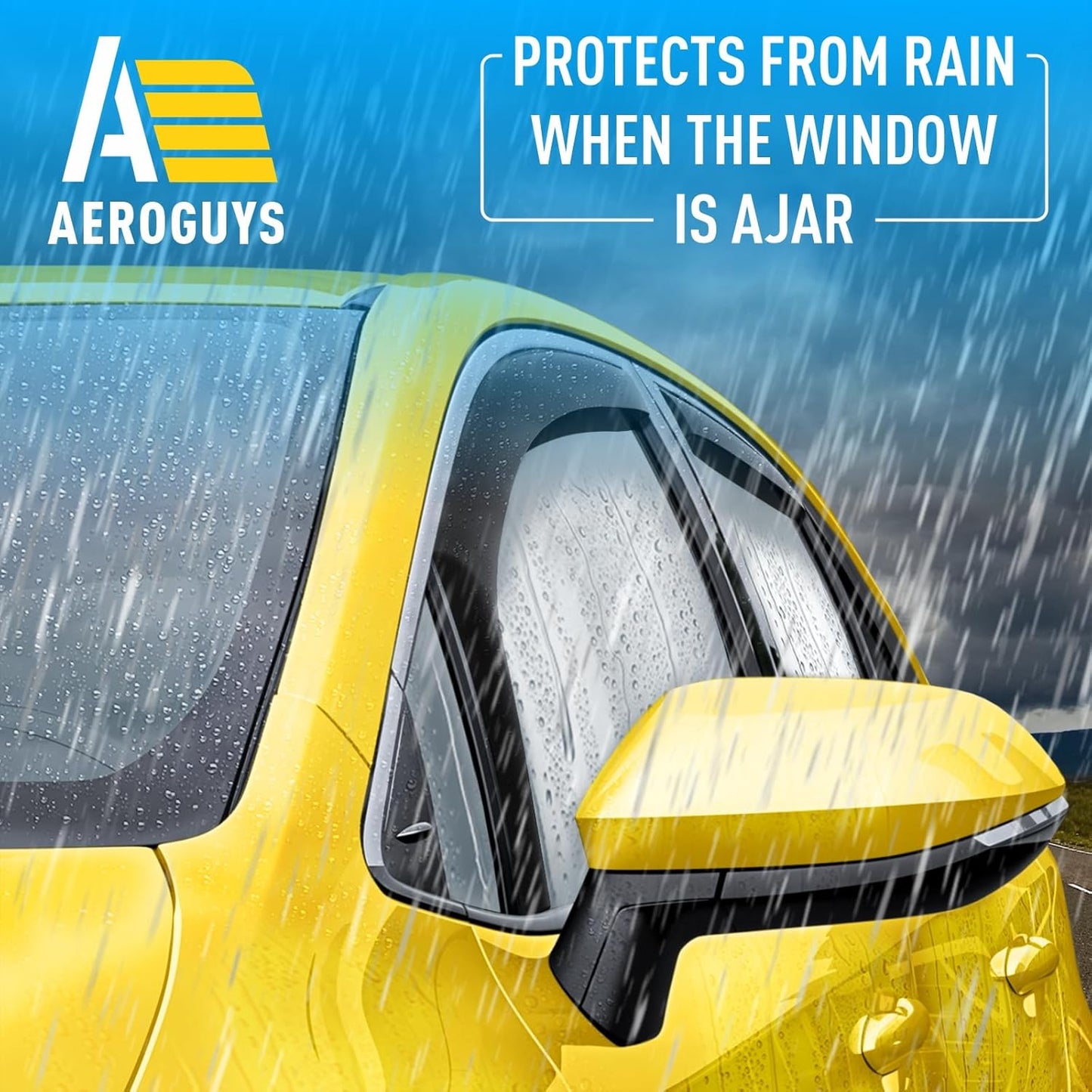 Extra Durable Window Deflectors in-Channel Window Visors Rain Guards Fit for Toyota Corolla 2020-2025 Hatchback, Sun Visors, Wind Vent for Shades, Exterior Car Accessories - 4 pcs. AG0910