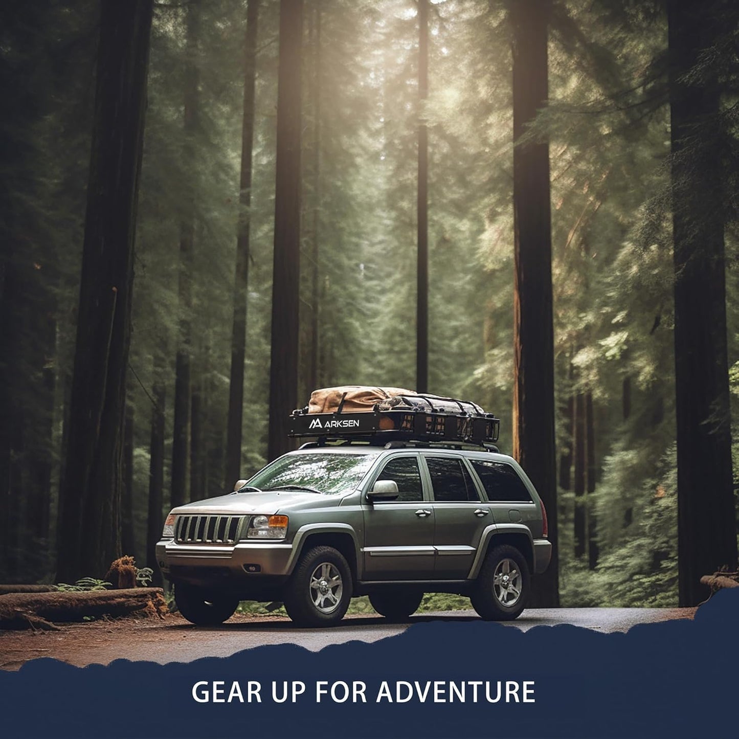 ARKSEN 30 x 50 x 6 Inch Universal Extra Wide 150LB Heavy Duty Roof Rack Cargo with Extension Car Top Luggage Holder Carrier Basket for SUV, Truck, & Car Steel Construction