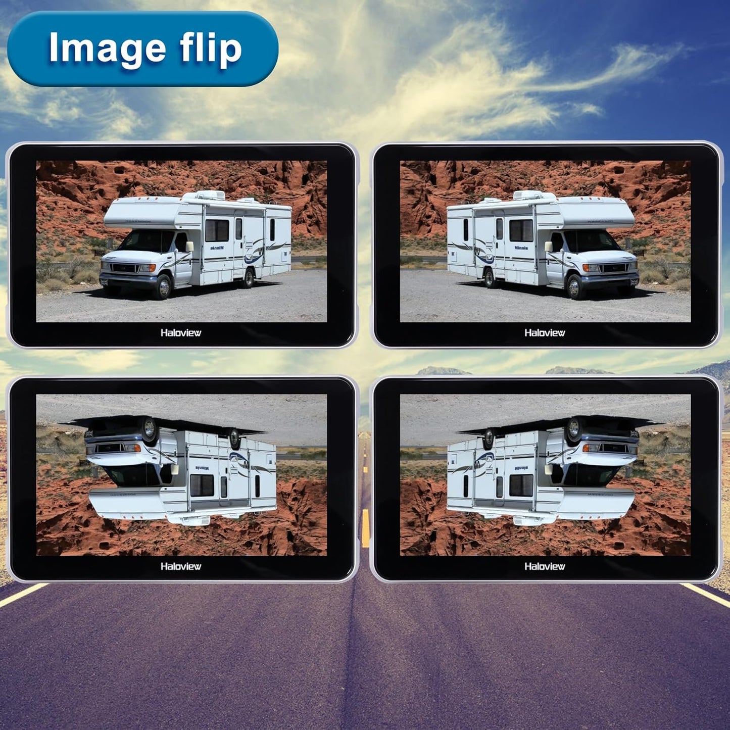 Haloview Byte Tango BT6 Touch RV Backup Camera Wireless 2.4G Digita FHD 1080P DVR Rearview and 5.5" Touch Screen Monitor System for RV,Truck,Trailer,Truck,Camper,Van,Pickup - BT6 Touch