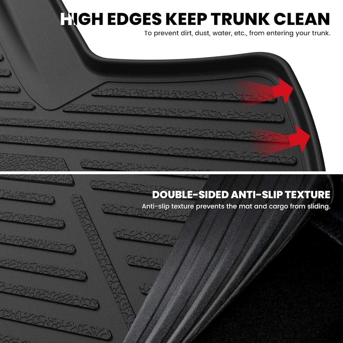 LASFIT Trunk Mat for Honda Civic Sedan 2022-2026 & Civic Sedan Hybrid 2025-2026, All Weather TPE Custom Fit Trunk Liner Trunk Tray Cargo Mat Cargo Liner Cargo Tray (Not for Hatchback/Type-R)