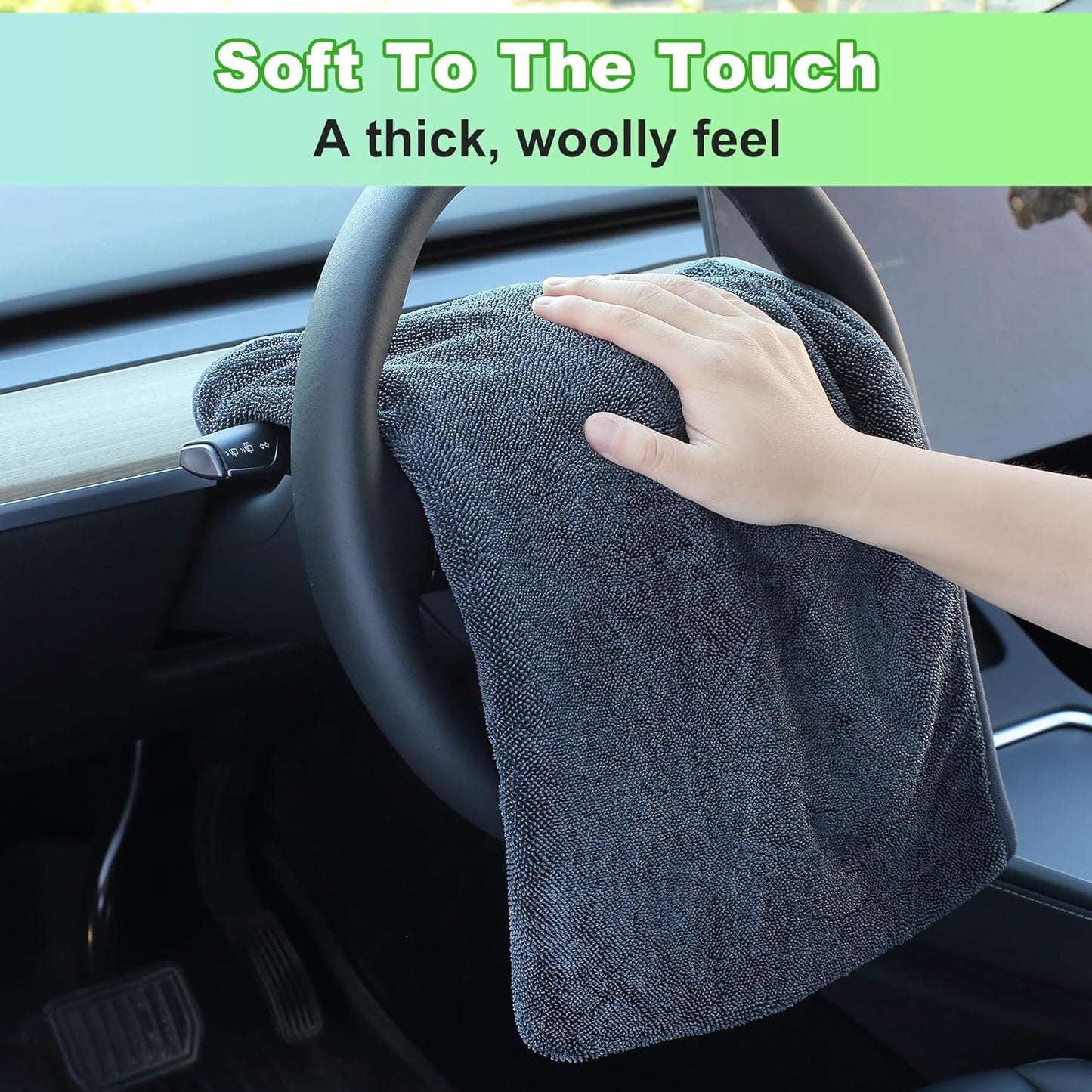 JOYMOOP Car Dry Towel, Quick Drying, Large Size, Microfiber Cleaning Cloth, Dark Grey, 29.5 X 63 Inches, 1 Pack for Boates, RVs, SUVs, Trucks, Cars