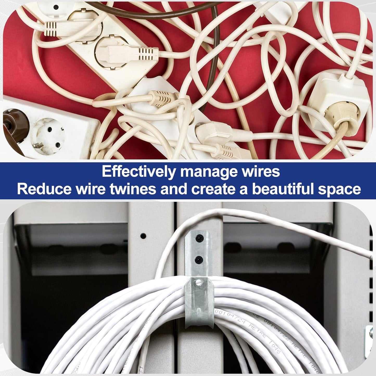 Gisafai 200 Cable Support J Hook, Cable Hooks for Hanging, Heavy Duty Metal Hooks for Wire Management, G60 Galvanized Steel (2 Inch)