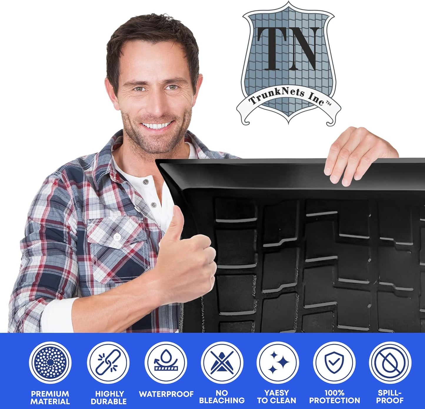 Premium Cargo Liner for Jeep Grand Cherokee 2011-2021 - 100% Protection - Custom Fit Car Trunk Mat - All-Season Black Cargo Mat - 3D Shaped Laser Measured Trunk Liners for Jeep Grand Cherokee