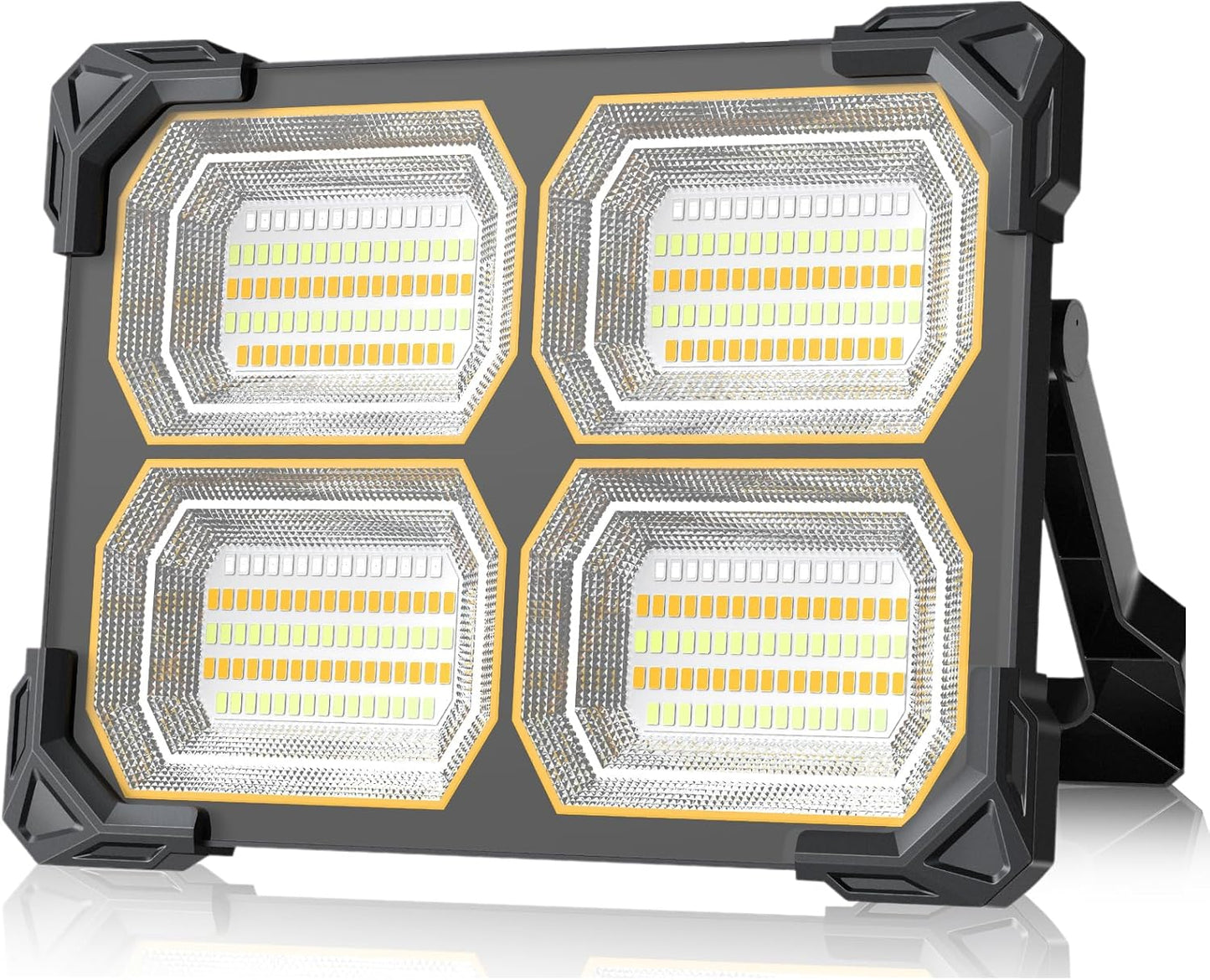 300W Led Work Light Rechargeable,26000MAh Solar Portable Light, 26000LM Magnetic Work Lights, 326 Led Battery Work Lights with Stand 5 Lights Modes IP66 Waterproof for Outdoor Camping Car Repairing