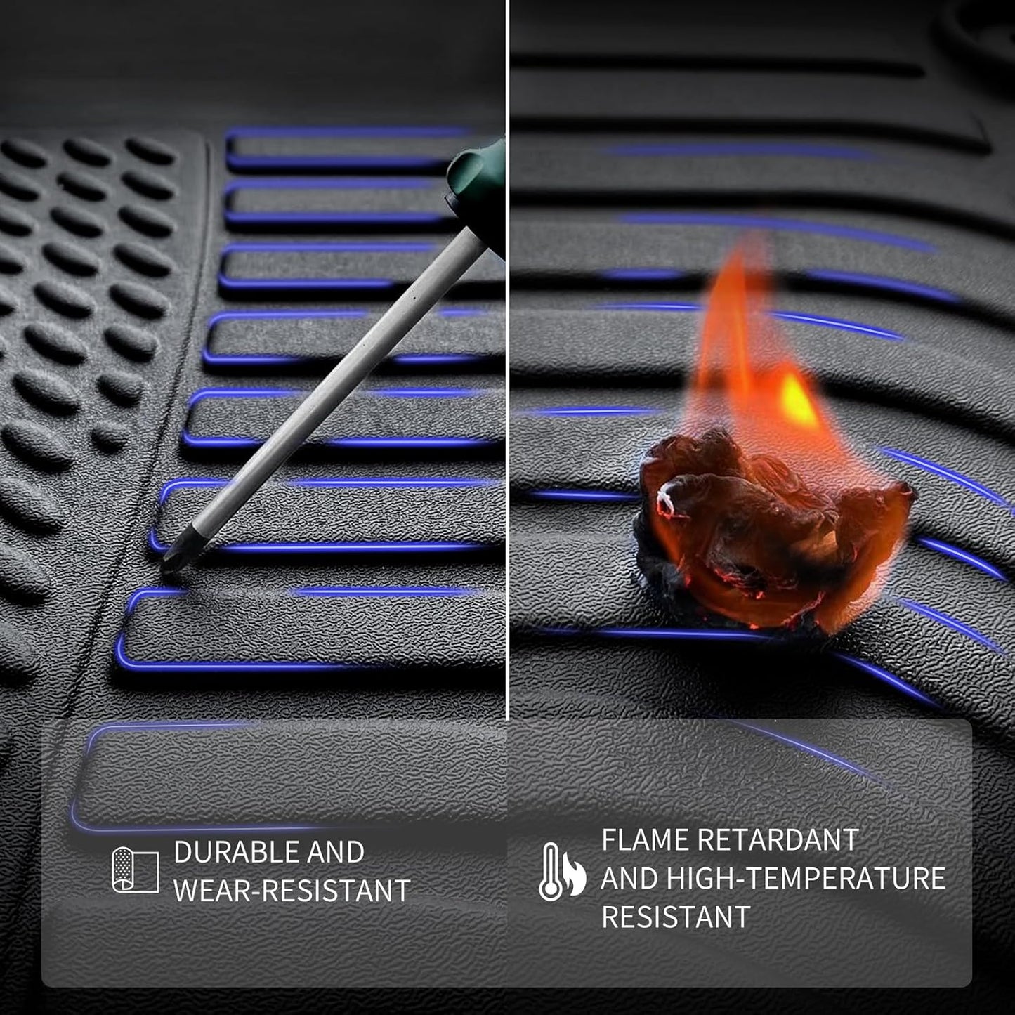 KELCSEECS Floor Mats & Cargo Liner Custom for BMW X5 2026 2025 2024 2023 2022 2021 2020 2019 Car Mats Automotive Cargo Mat Floor Liners Trunk Mat X5 All Weather Floor Mats Trunk Liner Black