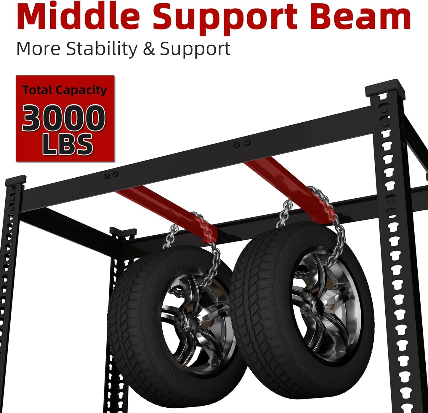 48" W x 24" D x 72" H Adjustable Garage Storage Shelves - 5-Shelf Heavy Duty Shelving Unit, Metal Utility Storage Organizer Racks for Warehouse Pantry Closet Kitchen, Black