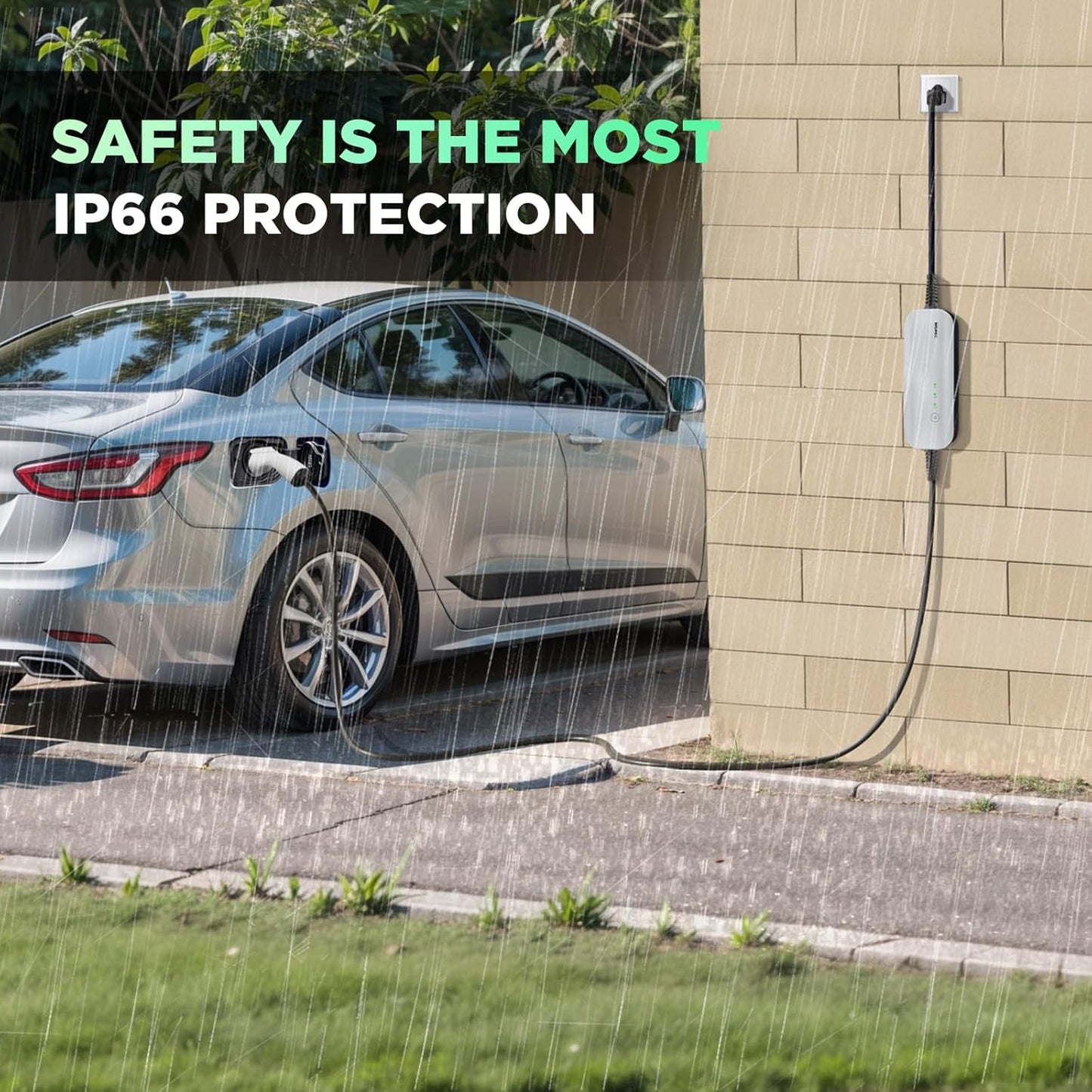 Level 1 EV Charger, 15A 110V Nema 5-15 Plug, Portable Electric Car Charger with 20FT Cable, Home Charging Station for All J1772 Electric Cars