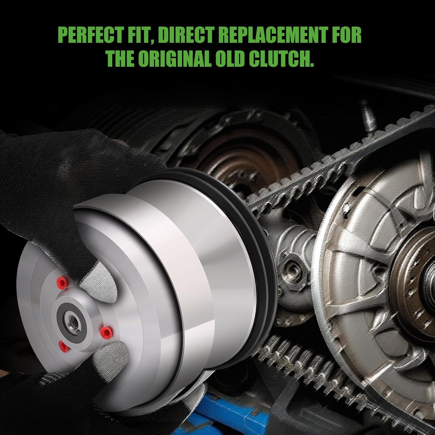 10L0L Golf Cart Drive Clutch for Club Car DS (1997-2015) & Precedent (2004-2015) | Compatible with FE290 & FE350 Engines | Direct Replacement OEM 1018339-02 & 1018329-02