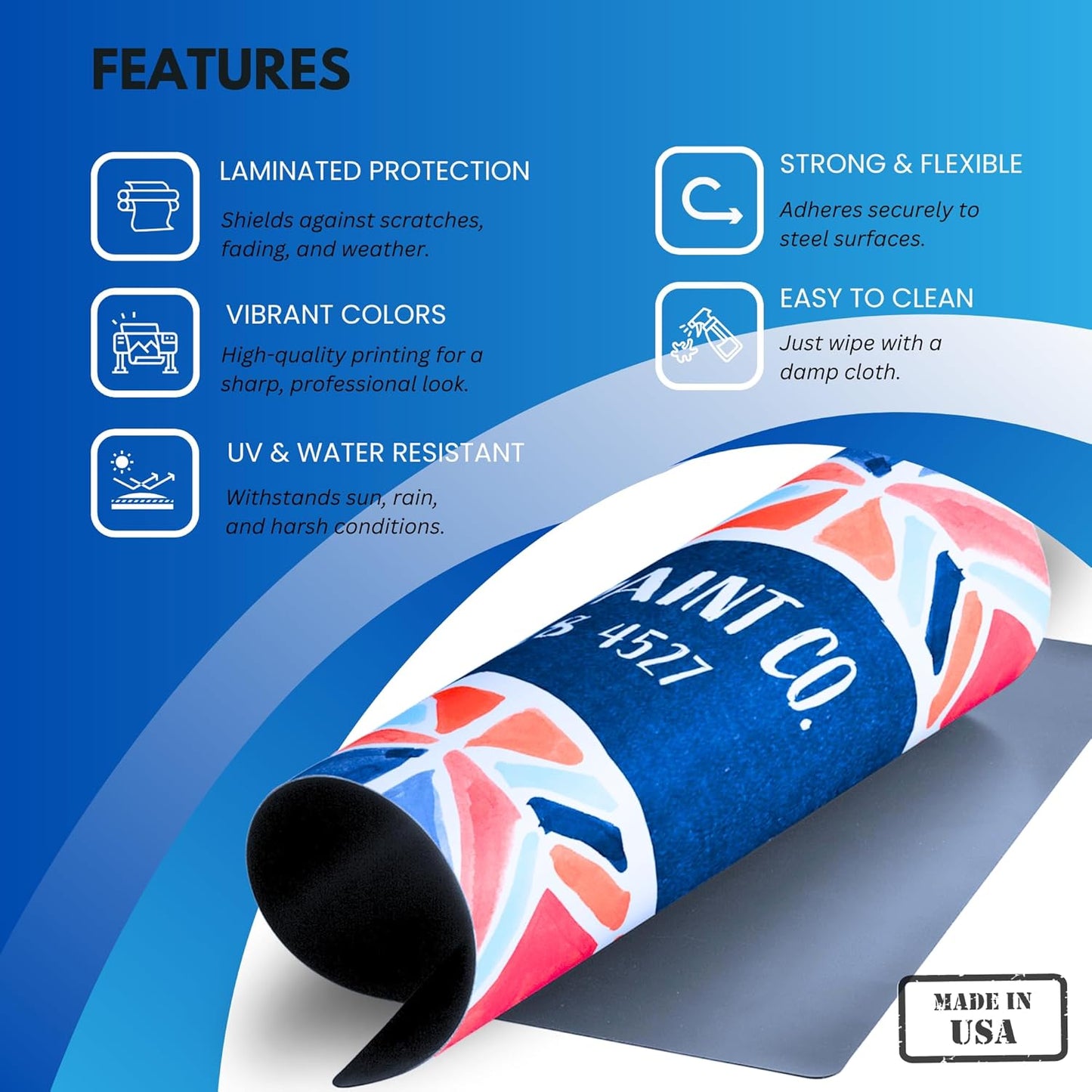 2 Pack (20in x 30in) Large Custom Car Magnets for Businesses –Full Color Large Magnetic Signs for Vans, Trucks, and Dumpsters. Personalized Business Magnets for Vehicles and Outdoor Advertising