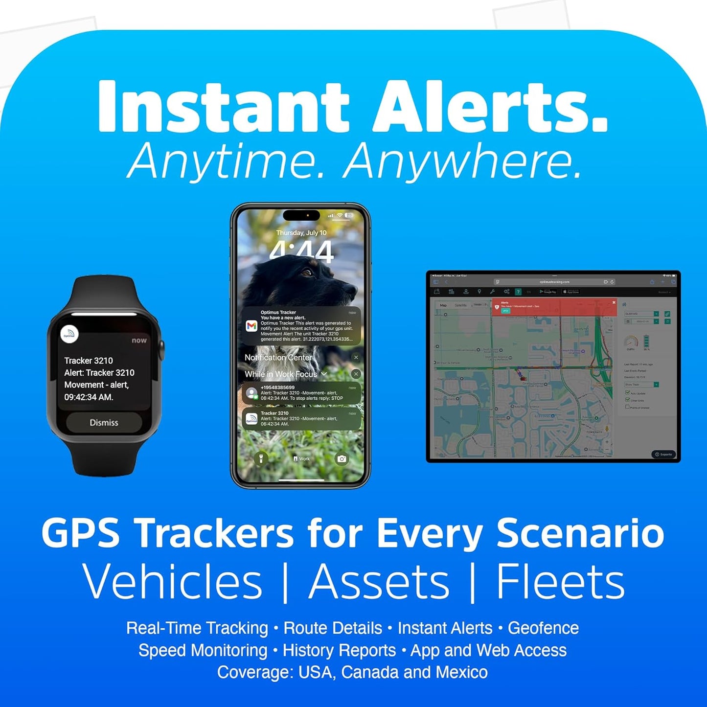 Optimus 3.0 GPS Tracker - 1 Month Battery - 4G LTE - for Vehicles and Assets – Real-Time GPS Tracking Device – Instant Alerts