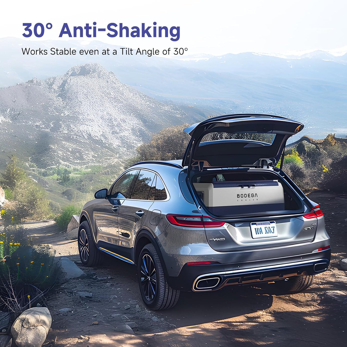 BODEGACOOLER 12 Volt Car Refrigerator,53Quart RV Fridge APP Control, Portable Car Freezer, (50L) -4℉-68℉ RV Electric Compressor Cooler 12/24V DC and 100-240V AC for Outdoor,Camping,Travel,Road Trip