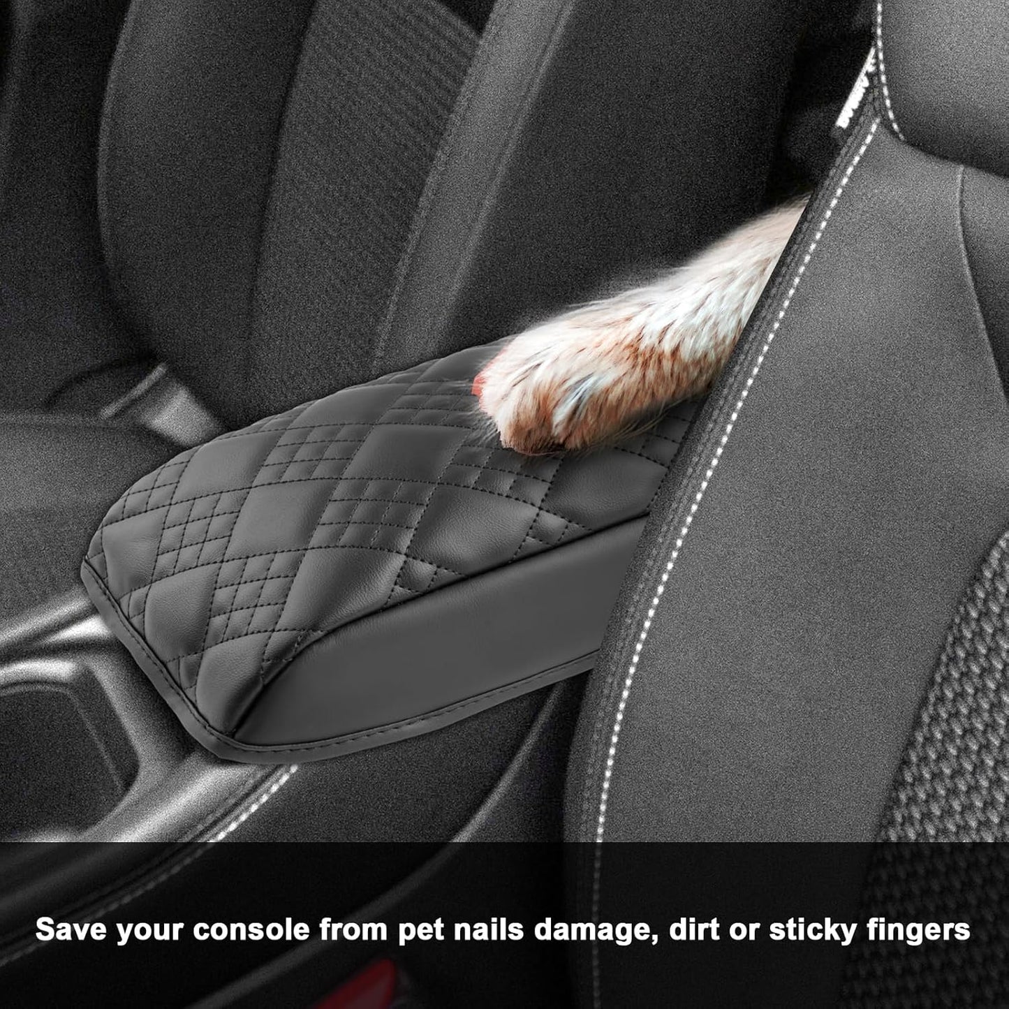 SXCY for 2025 Nissan Kicks Armrest Cover Pad for 2025+ Nissan Kicks Center Console Cover 2025 Kicks Middle Console Cover 2025 Kicks Center Console Armrest Cover Cushion (1.18 Inches-Added Pad)