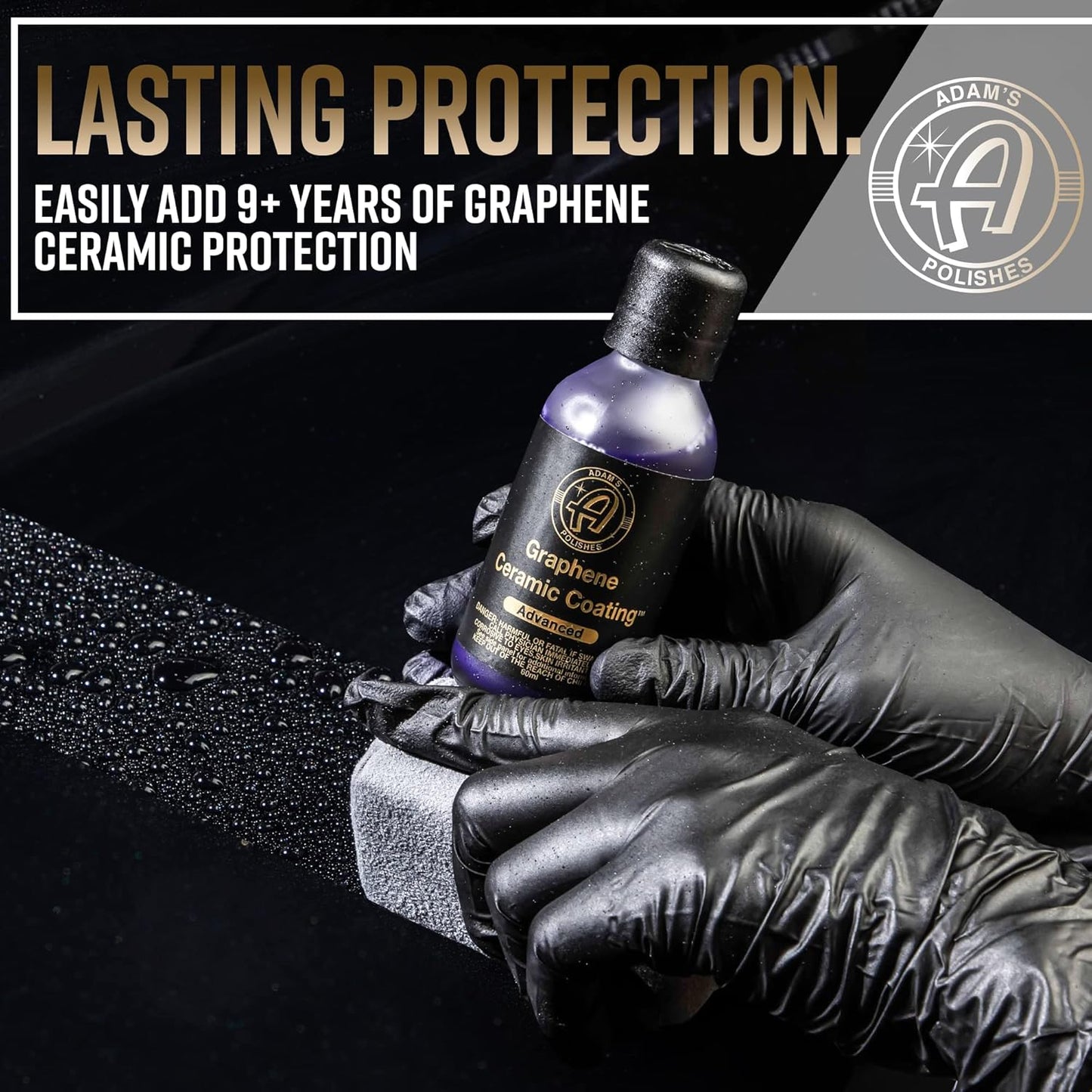 Adam's Advanced Graphene Ceramic Coating (Complete Kit) - 10H Graphene Coating for Auto Detailing, 9+ Years of Car Protection & Patented UV Technology
