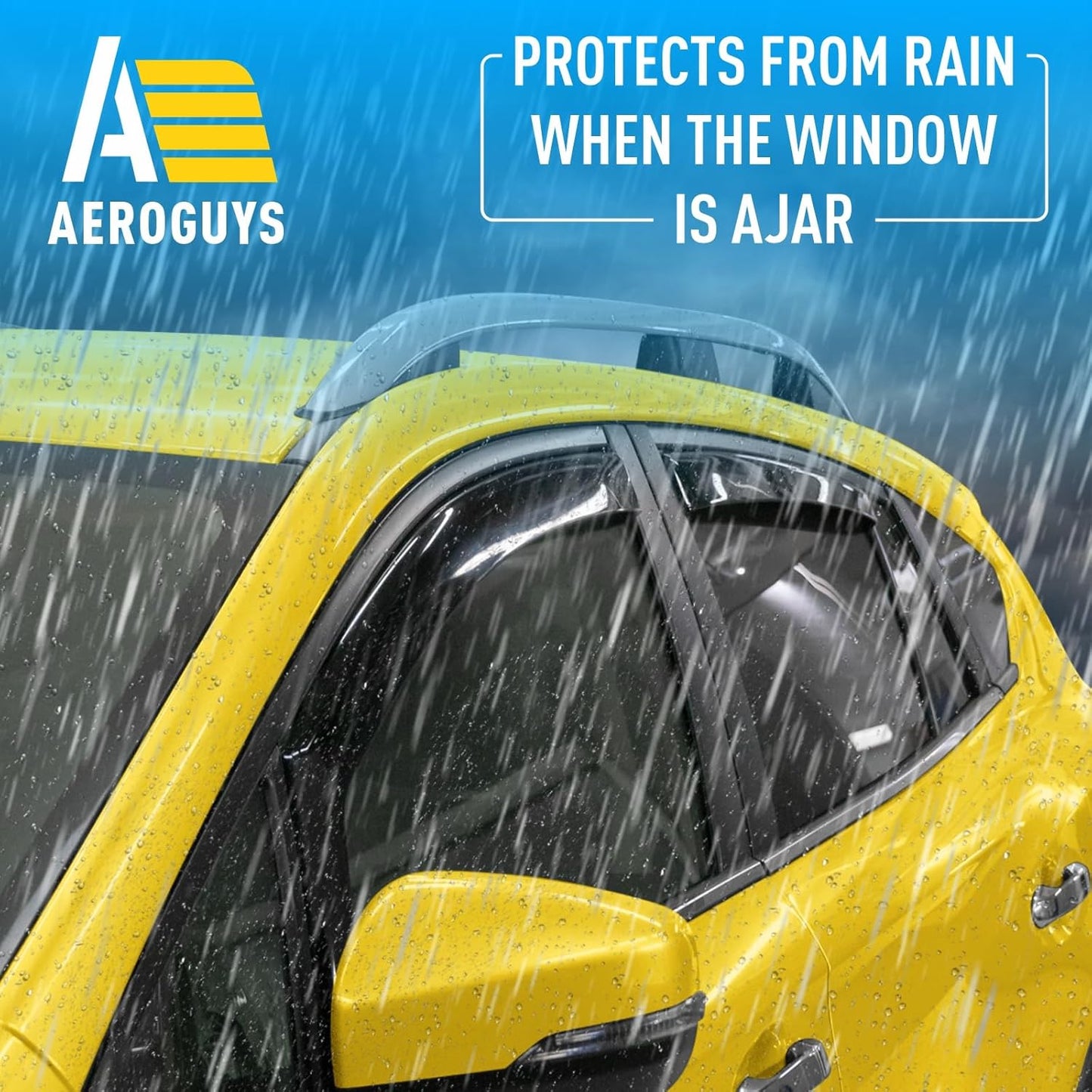 Extra Durable Window Deflectors in-Channel Window Visors Rain Guards Fit for XV Crosstrek 2018-2023, Sun Visors, Wind Vent for Shades, Exterior Car Accessories - 4pcs. AG0837