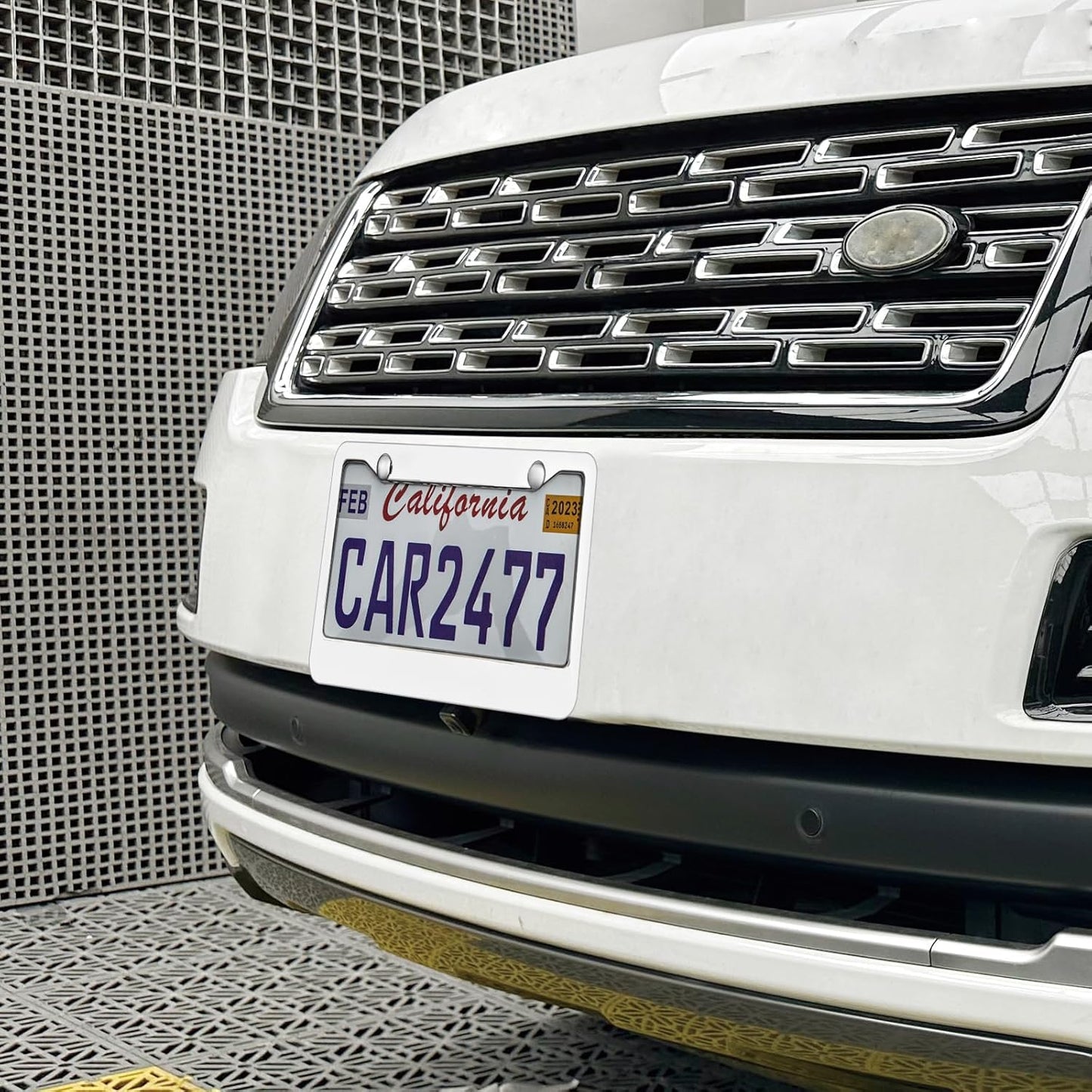 2PCS Chrome License Plate Frame, 2 Holes Silver Stainless Steel License Plate Frames, Universal Car License Plate Holder for Man, Licence Plate Frame and Screws, by Lengnoyp