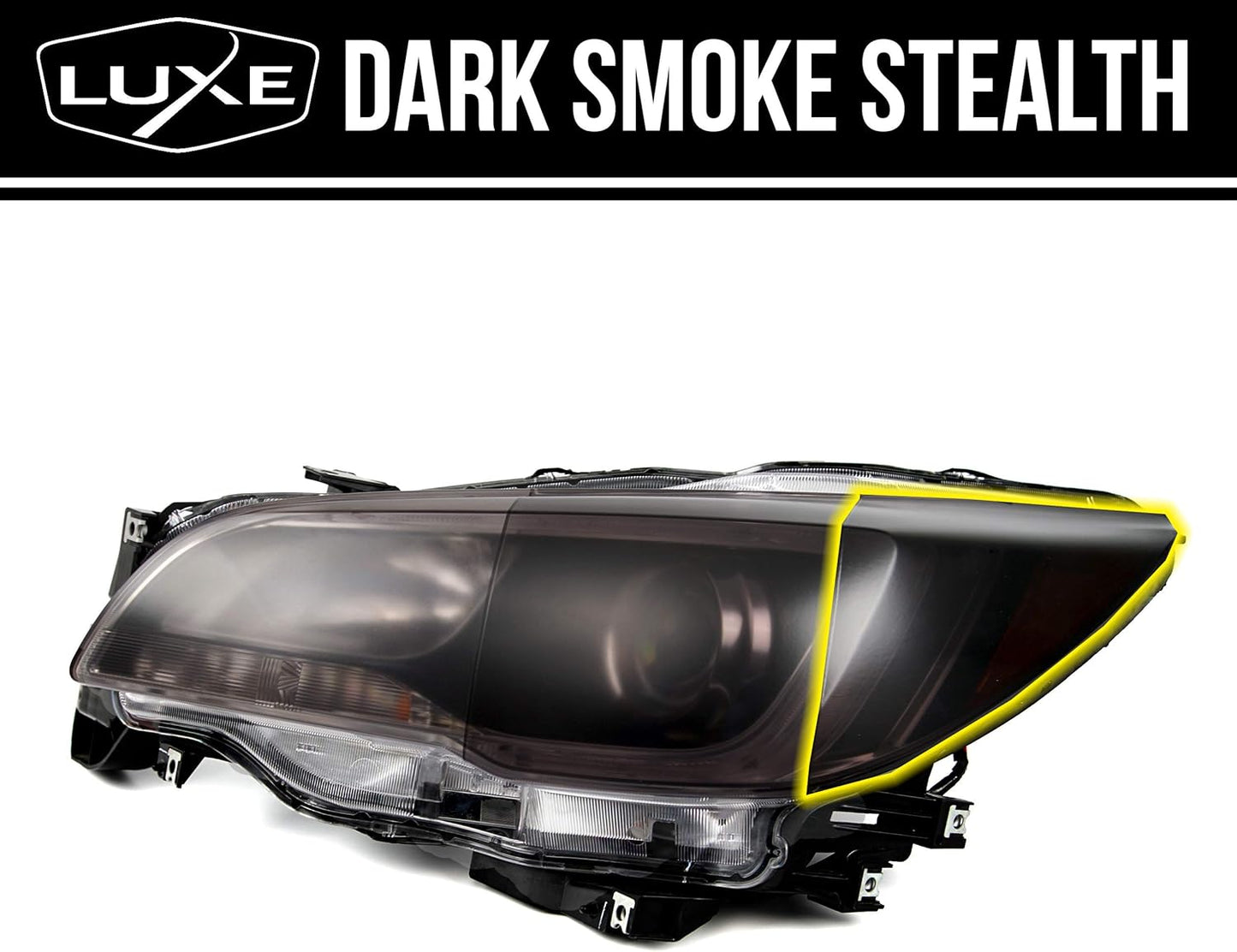 Luxe LightWrap Dark Smoke Stealth Universal Headlight Tail Light Tint Kit (20” x 2 Yard)