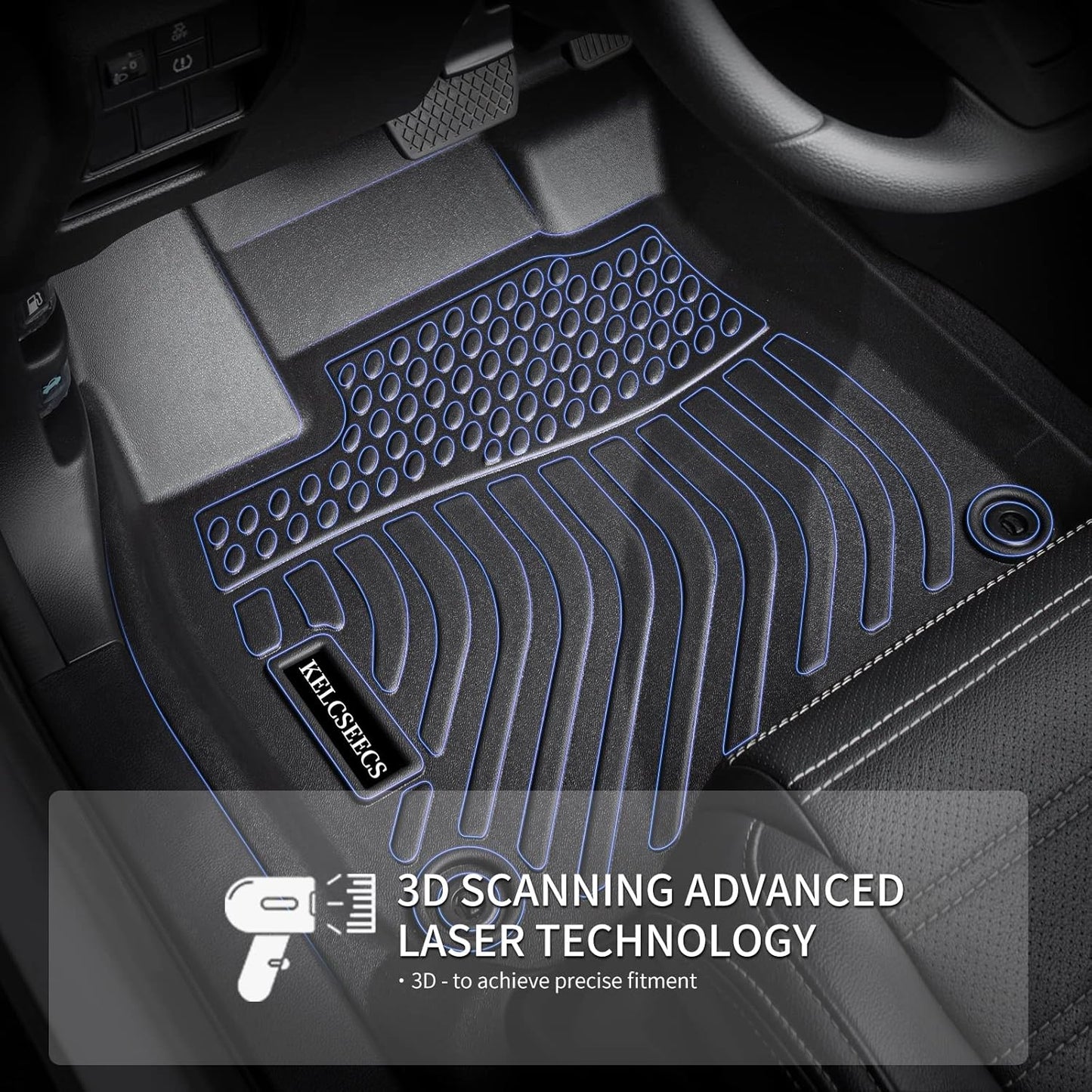 KELCSEECS Floor Mats & Cargo Liner for 2024 2023 2022 2021 2020 2019 2018 Camry(Not Fit AWD & Hybrid) All Weather Car Mats Cargo Mat Trunk Mat Camry Floor Mats Trunk Liner Accessories