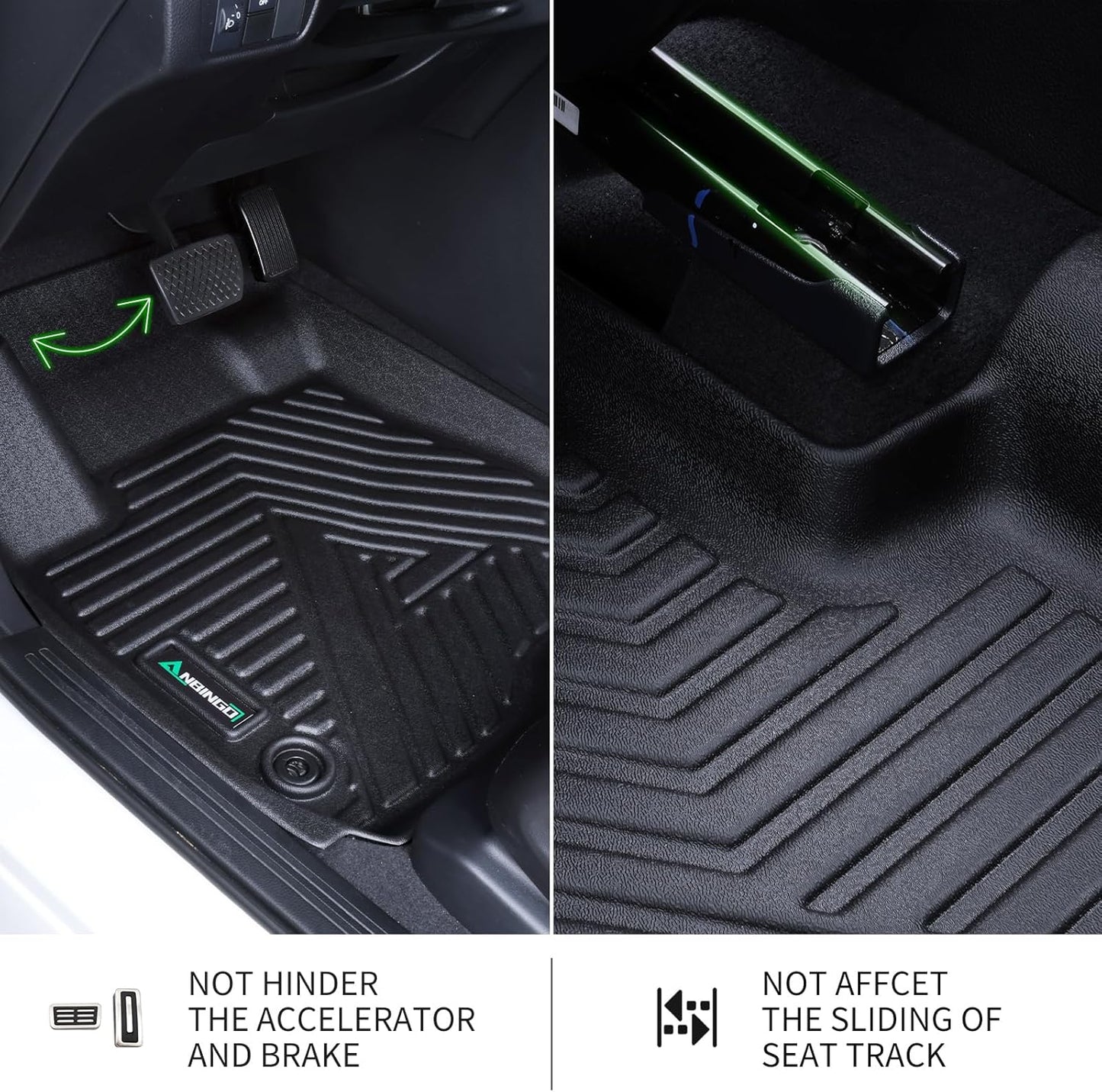 ANBINGO® Floor Mats Custom for 2019-2024 Kia Forte Waterproof Car Mats All Weather Guard Floor Liners 1st& 2nd Row Full Set, S | EX | FE | LX | LXS | GT | GT-Line