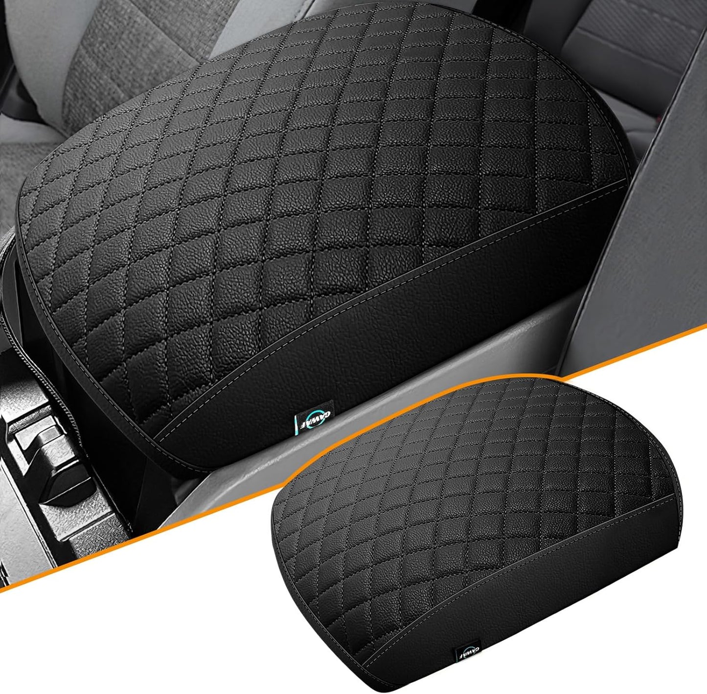 Center Console Cover Fit for 2009-2015 Pilot, Comfortable Armrest Cover Protector Customized Car Accessories, Well-Make PVC Leather Armrest lid Cover for 2009-2015 Pilot （Black）