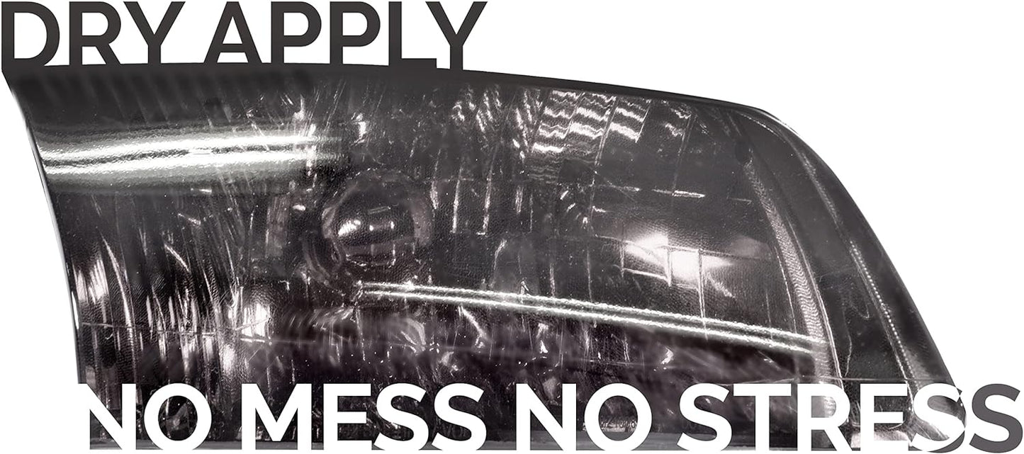 VViViD Smoke Black Adhesive Headlight Wrap Tinting Vinyl (12" x 48" 2-Roll Pack)