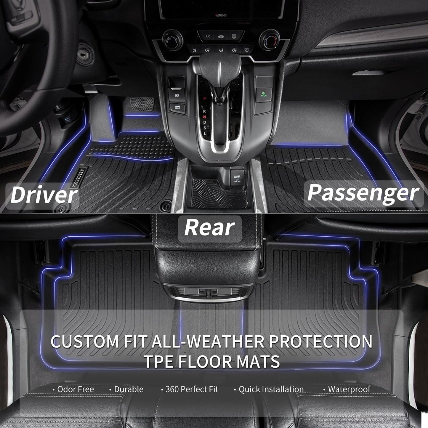 KELCSEECS Floor Mats & Cargo Liner Custom for BMW X5 2026 2025 2024 2023 2022 2021 2020 2019 Car Mats Automotive Cargo Mat Floor Liners Trunk Mat X5 All Weather Floor Mats Trunk Liner Black