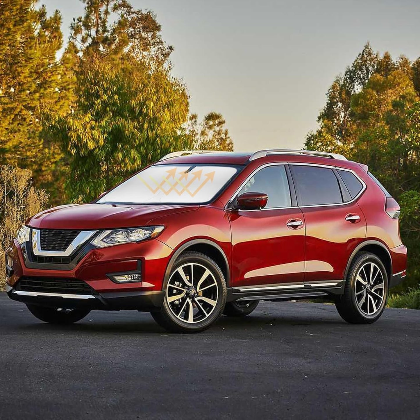 Sun Shade for Rogue 3rd Gen Windshield Sunshades for 2021 2022 2023 2024 2025 Nissan Rogue 3rd Gen.Accessories(Not for Rogue Sport) Windshield Cover Front Window Shields Sun Visor Blocks UV Rays