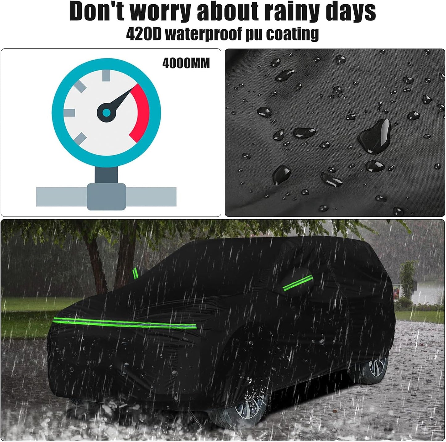 Waterproof Car Cover Compatible with Chevrolet Trailblazer Crossover LS/LT/RS/ACTIV 2020-2025, 420D All Weather Car Covers with Zipper Door for Snow Rain Dust Hail Protection