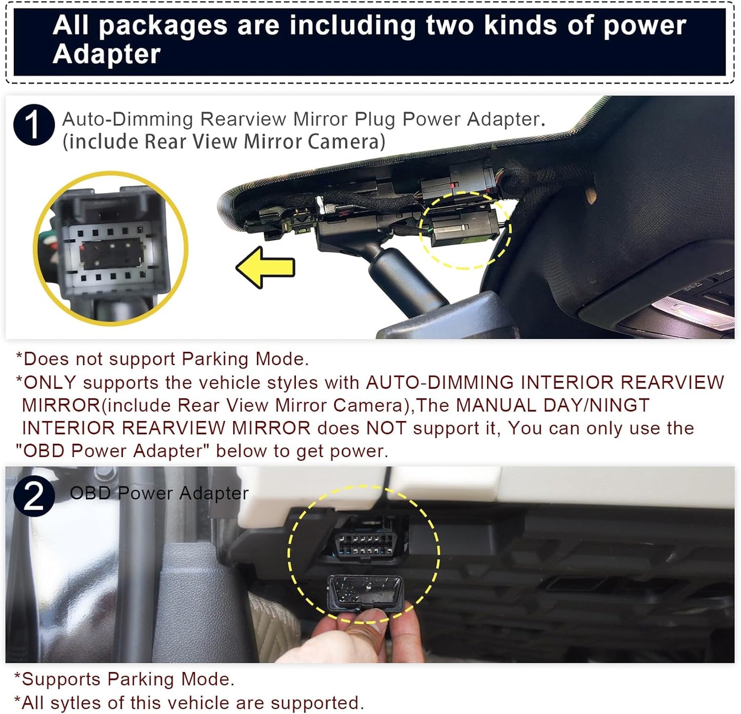 4K Dash Cam Custom fit for GMC Yukon, Yukon XL 2015 2016 2017 2018 2019 2020(Model D), Model D & Model C Have Same Models Years but Vehicle Sensor Cover are Different