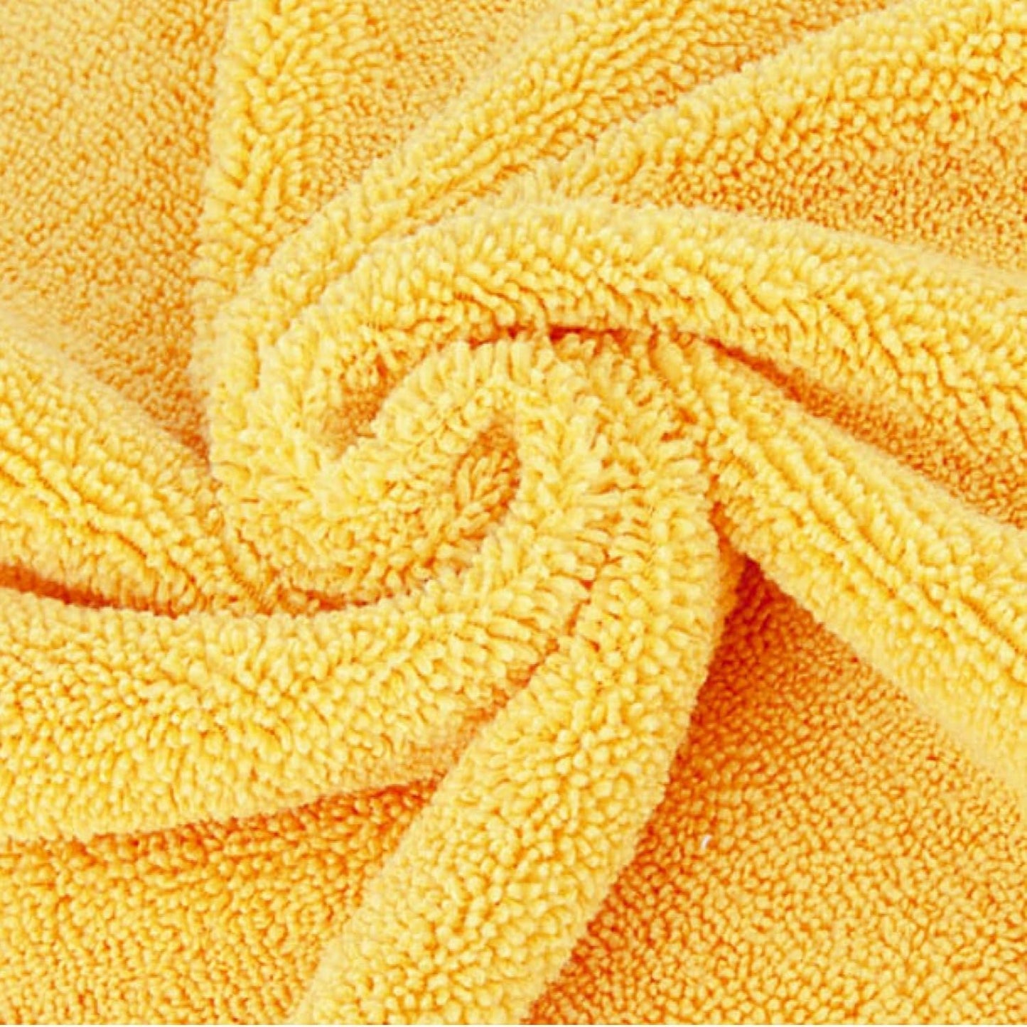 Amazon Basics Microfiber Car Drying Towels (12-Pack), Lint Free, Scratch Free, Highly Absorbent Drying Towel for Cars, 16" x 16", Yellow
