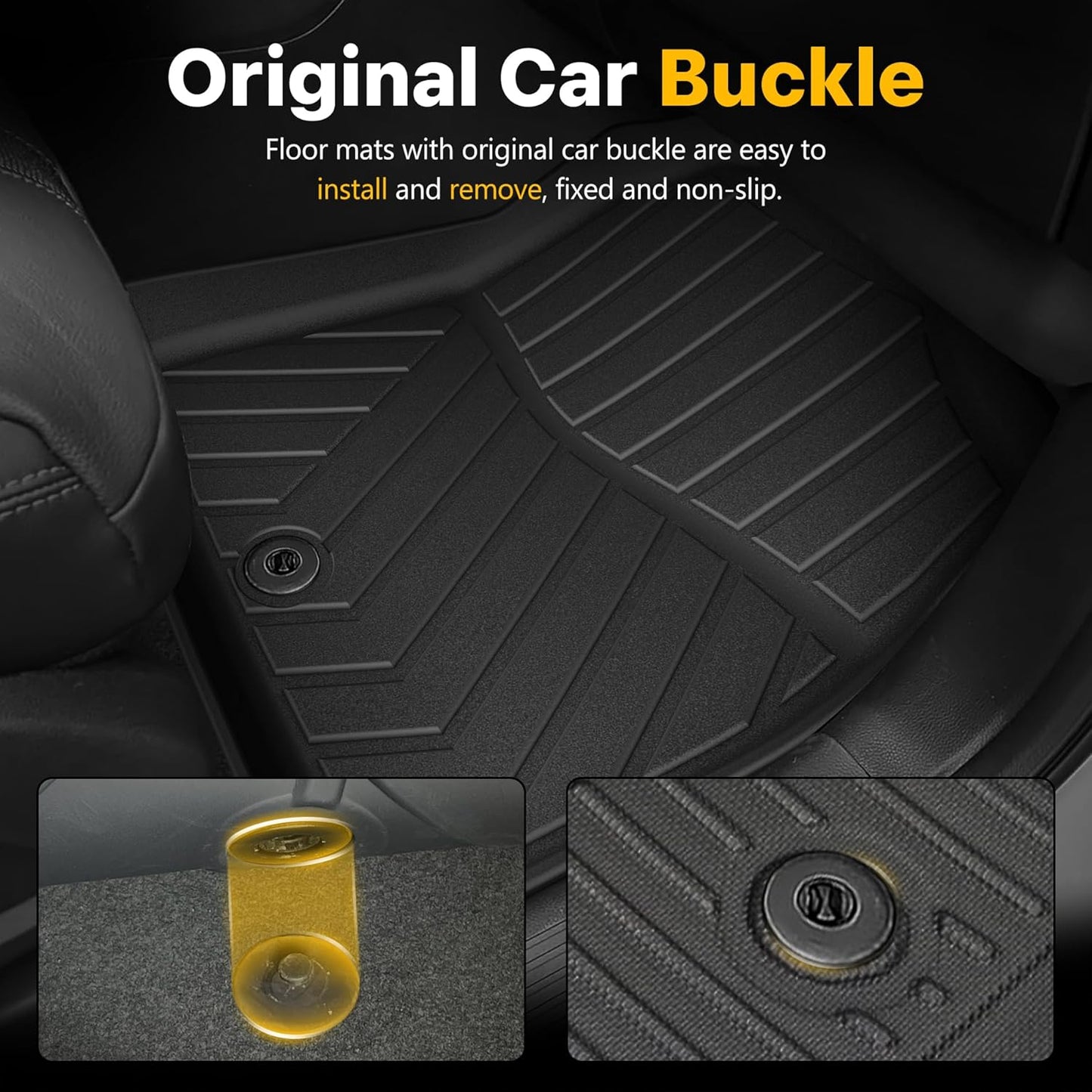 2025 Pilot Floor Mats & Cargo Liner & Backrest Mat Fit for Honda Pilot 2023 2024 2025: All Weather Protection Floor Liner with Back Seat Cover - 1st 2nd 3rd Row Floor Mats Trunk Mat Pilot Accessories