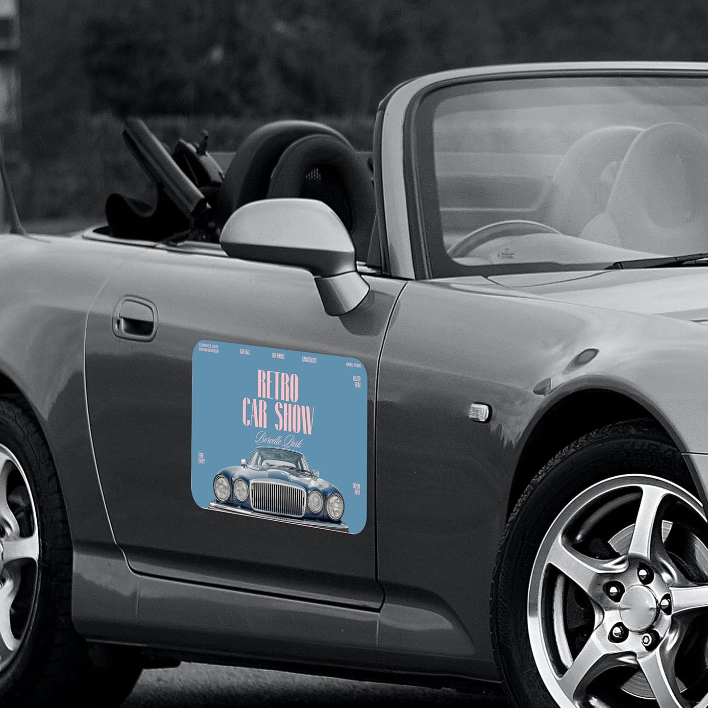 Custom Car Magnet for Business 2-Pack Vivid Printing Reflective Fade-Resistant Material Car Advertising Sign Personalized Magnetic Sheets for Vehicles Multi Size 12x24in