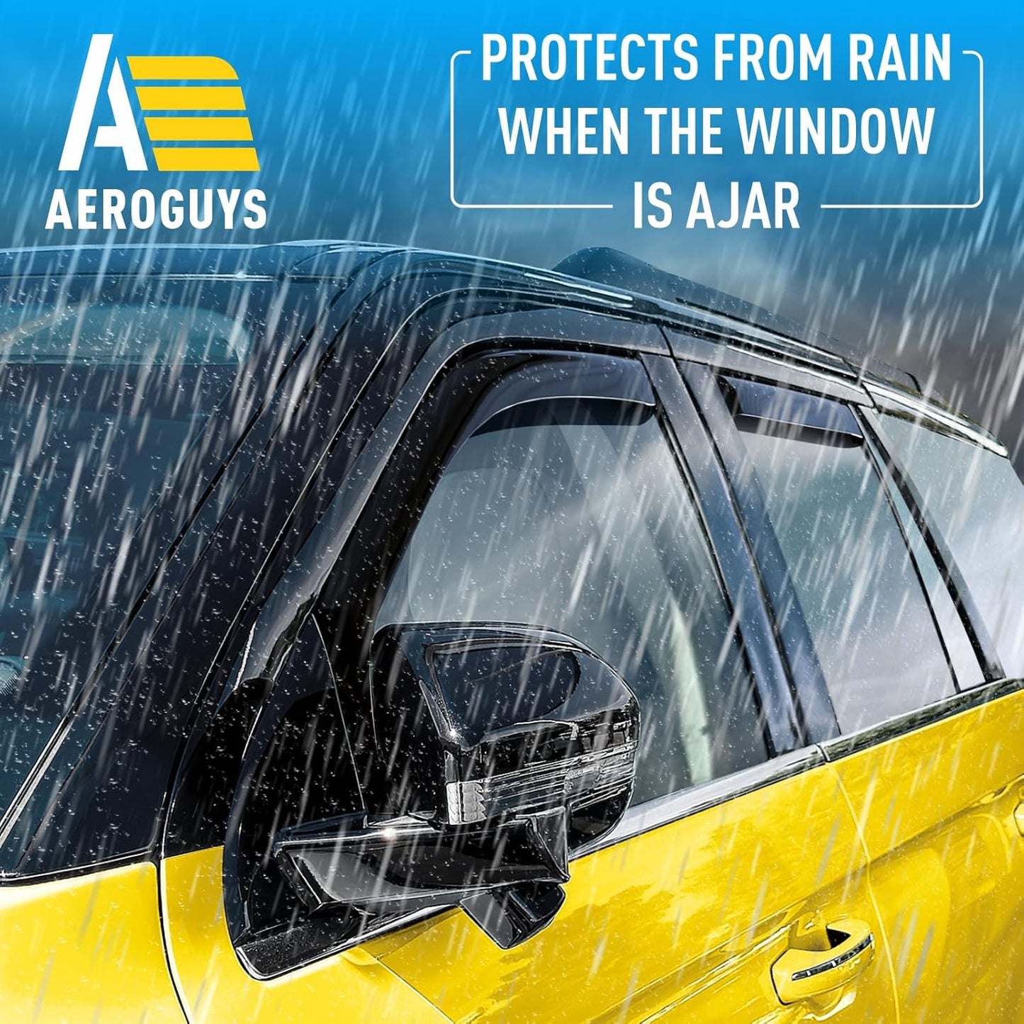 Extra Durable Window Deflectors in-Channel Window Visors Rain Guards Fit for Lincoln Navigator 2018-2024, Sun Visors, Wind Vent for Shades, Exterior Car Accessories - 4 pcs. AG0931