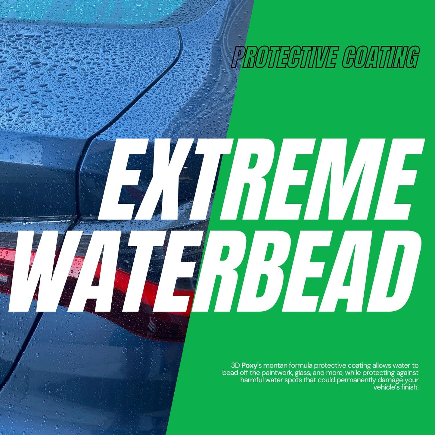 3D POXY Montan Wax Sealant – Long Lasting Hybrid Car Wax for High Gloss Finish & Paint Protection | Non-Staining Formula | Easy to Apply | Made in USA | 32 oz