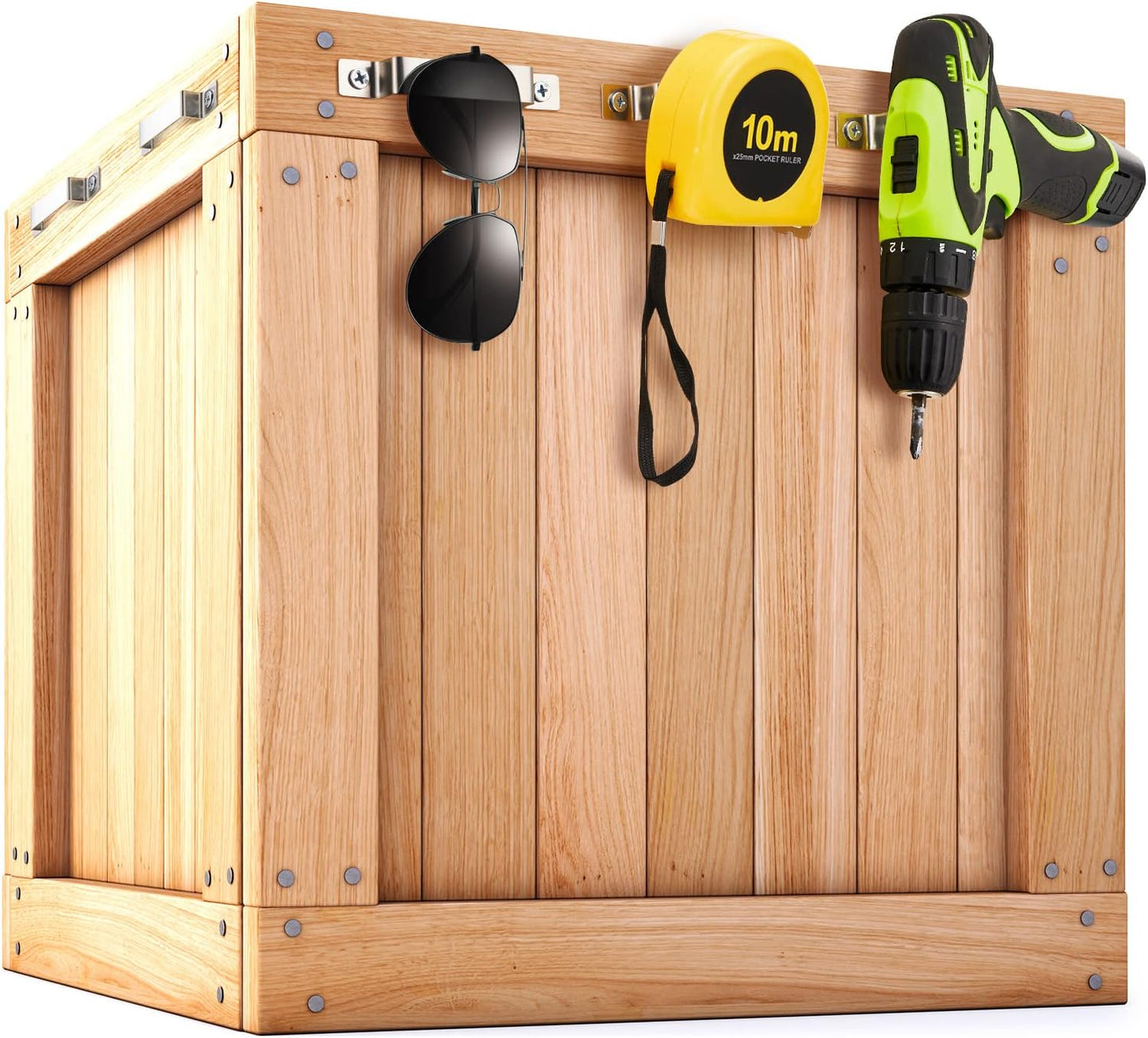 6 Pcs Tape Measure Clip Tape Measure Holder Bench Belt Universal Tool with Screws Stainless Steel Tool Hanger Storage Dock for Mount Drill Power Measures and Belt Clips (Silver)